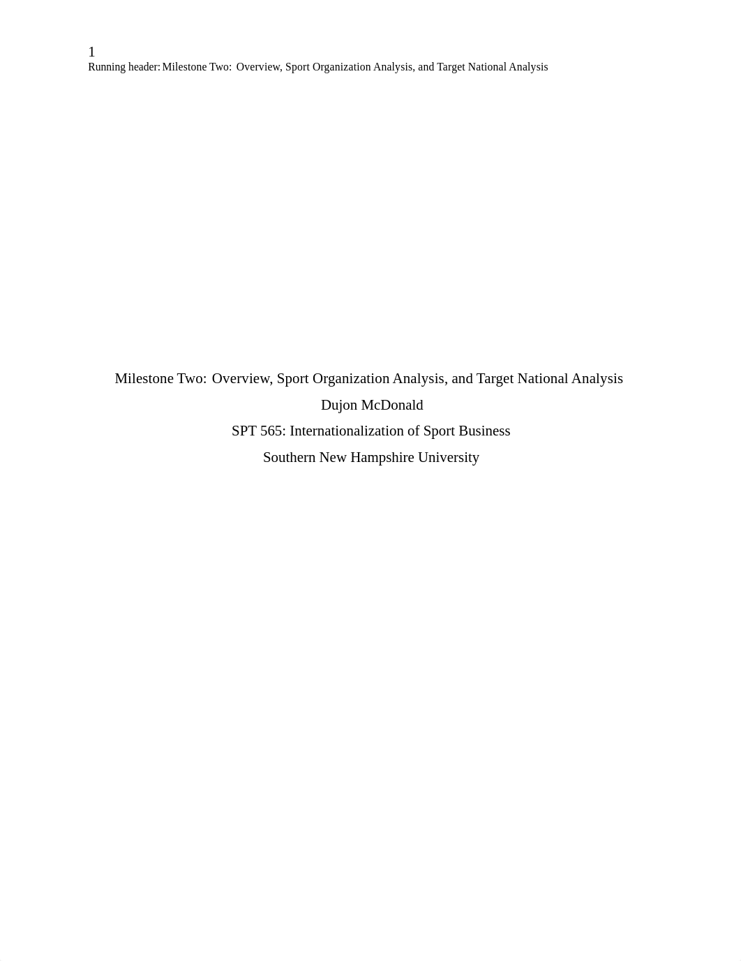 Milestone Two Overview, Sport Organization Analysis, and Target National Analysis.docx_dehwz8i3d73_page1