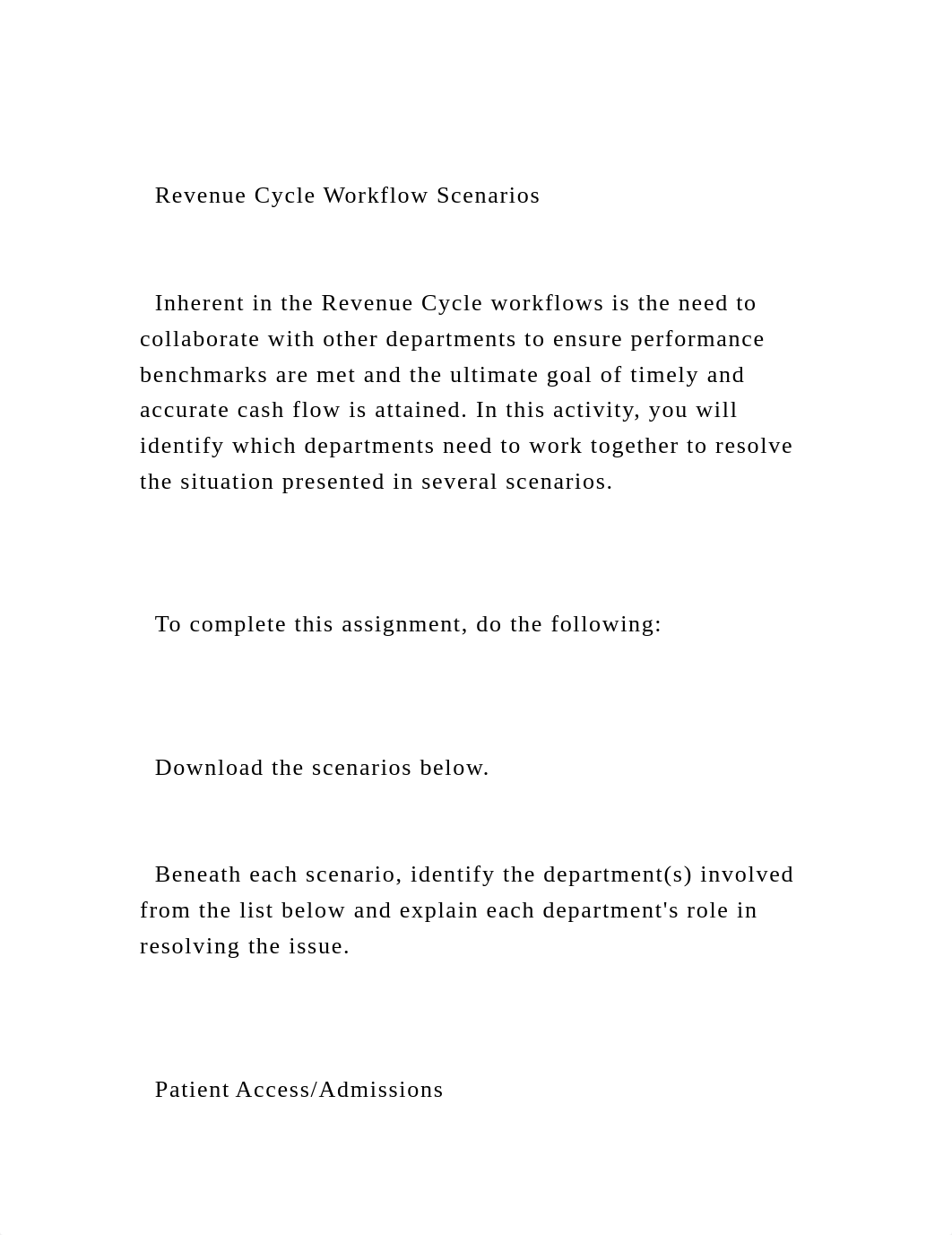 Revenue Cycle Workflow Scenarios   Inherent in the Revenue Cy.docx_dei02oljn3j_page2