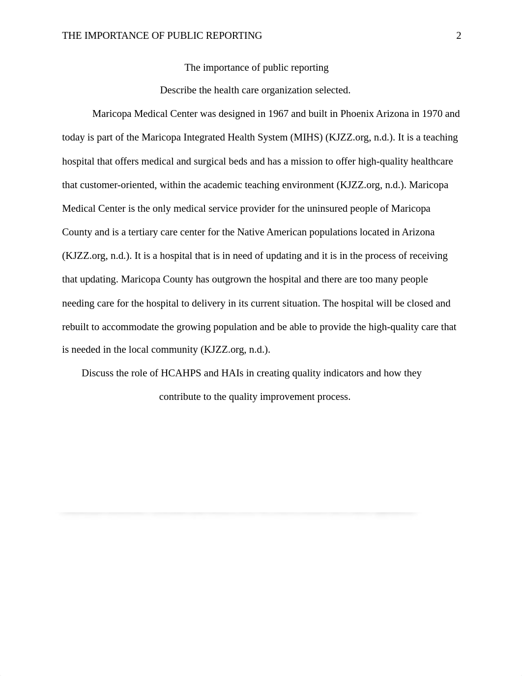 HQS 610 The importance of public reporting 1.docx_dei8if4a8ia_page2