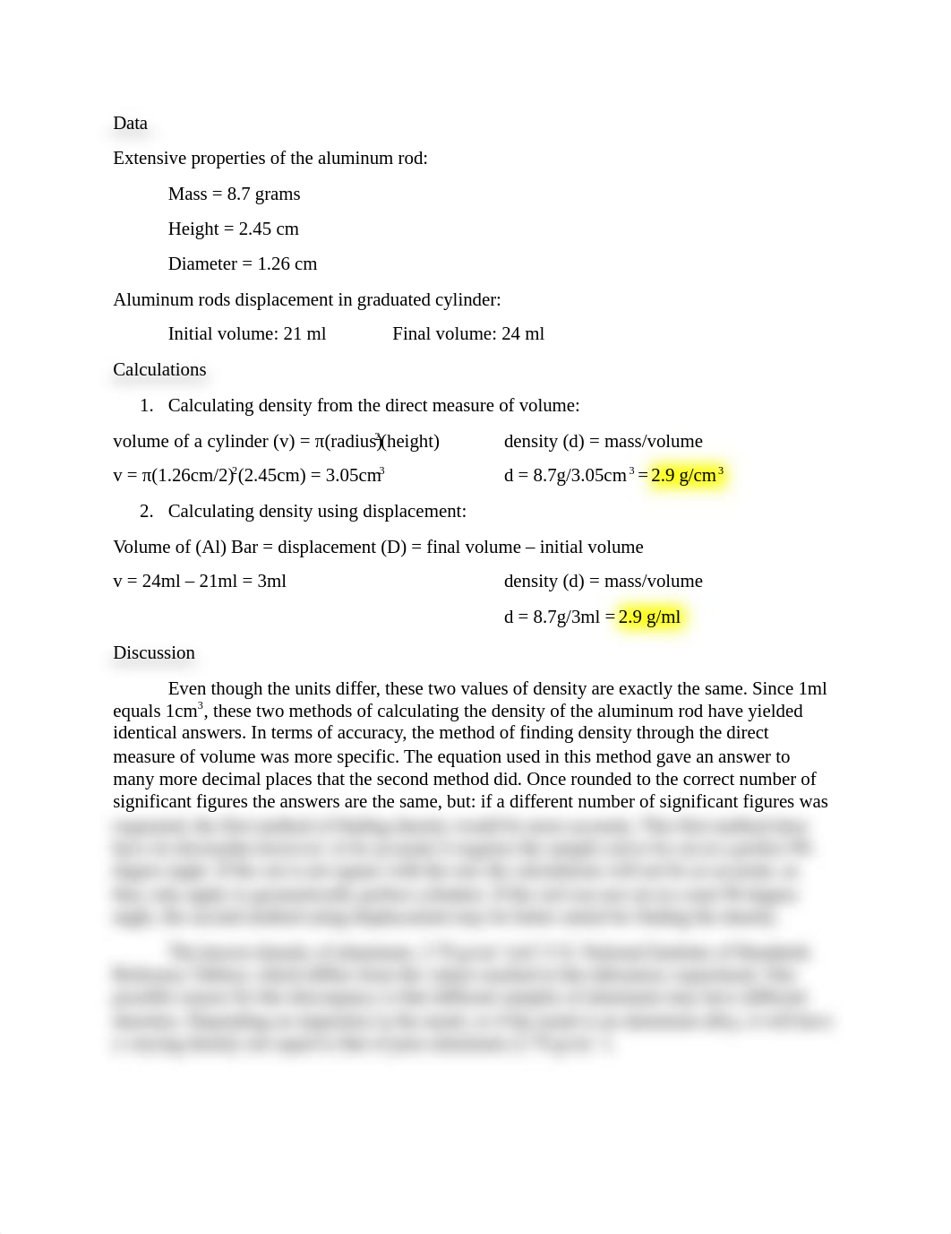 Chemistry Experiment 2 - Density of Aluminum.docx_deihtpg69le_page1