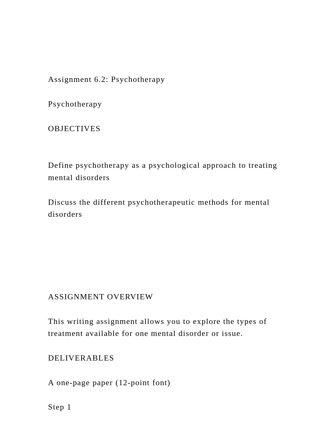 Assignment 6.2 PsychotherapyPsychotherapyOBJECTIVES.docx_deik91vm4fn_page2