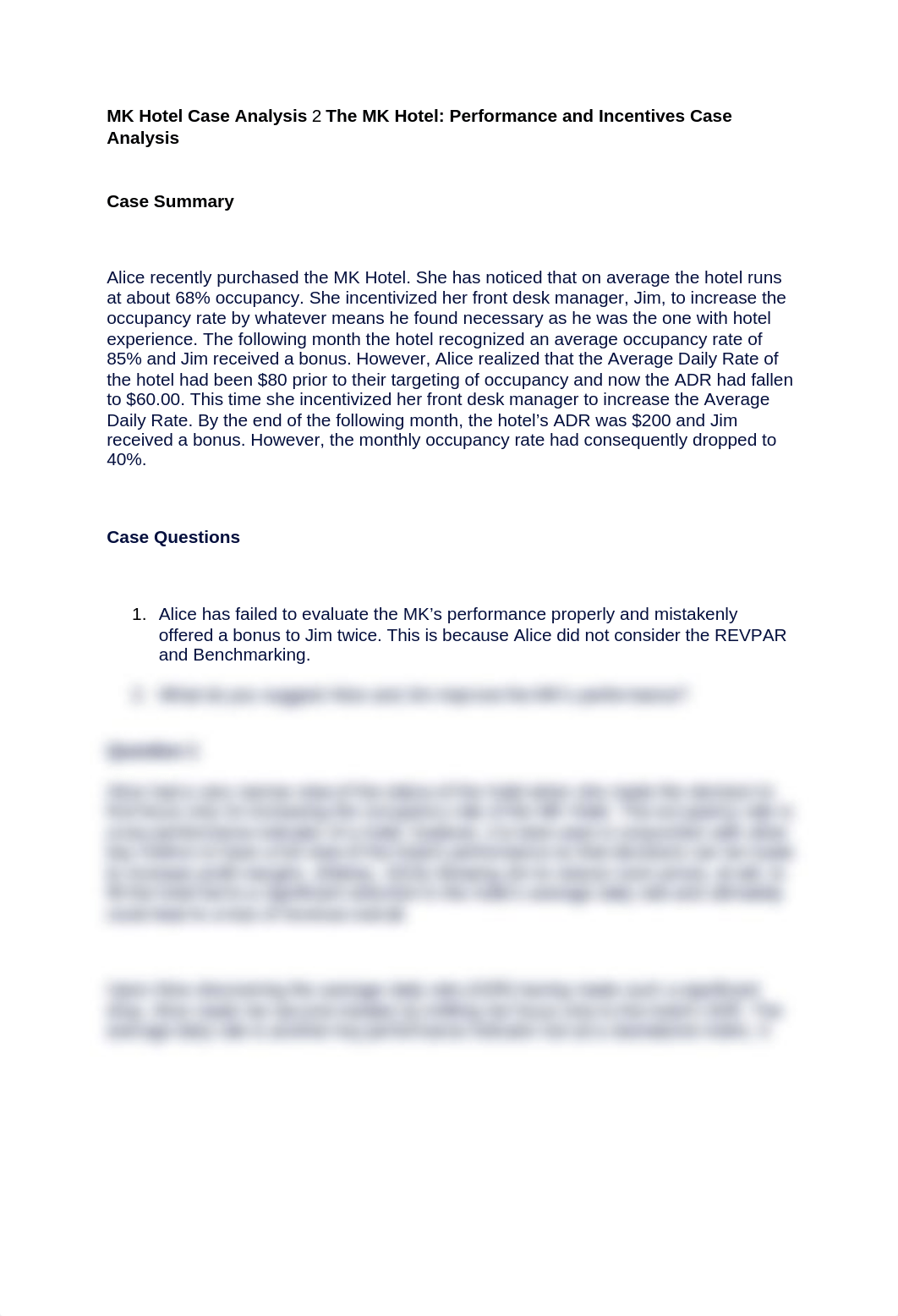 MK Hotel Case Analysis 2 The MK Hotel_ Performance and Incentives Case Analysis.docx_dejgeghvfc7_page1