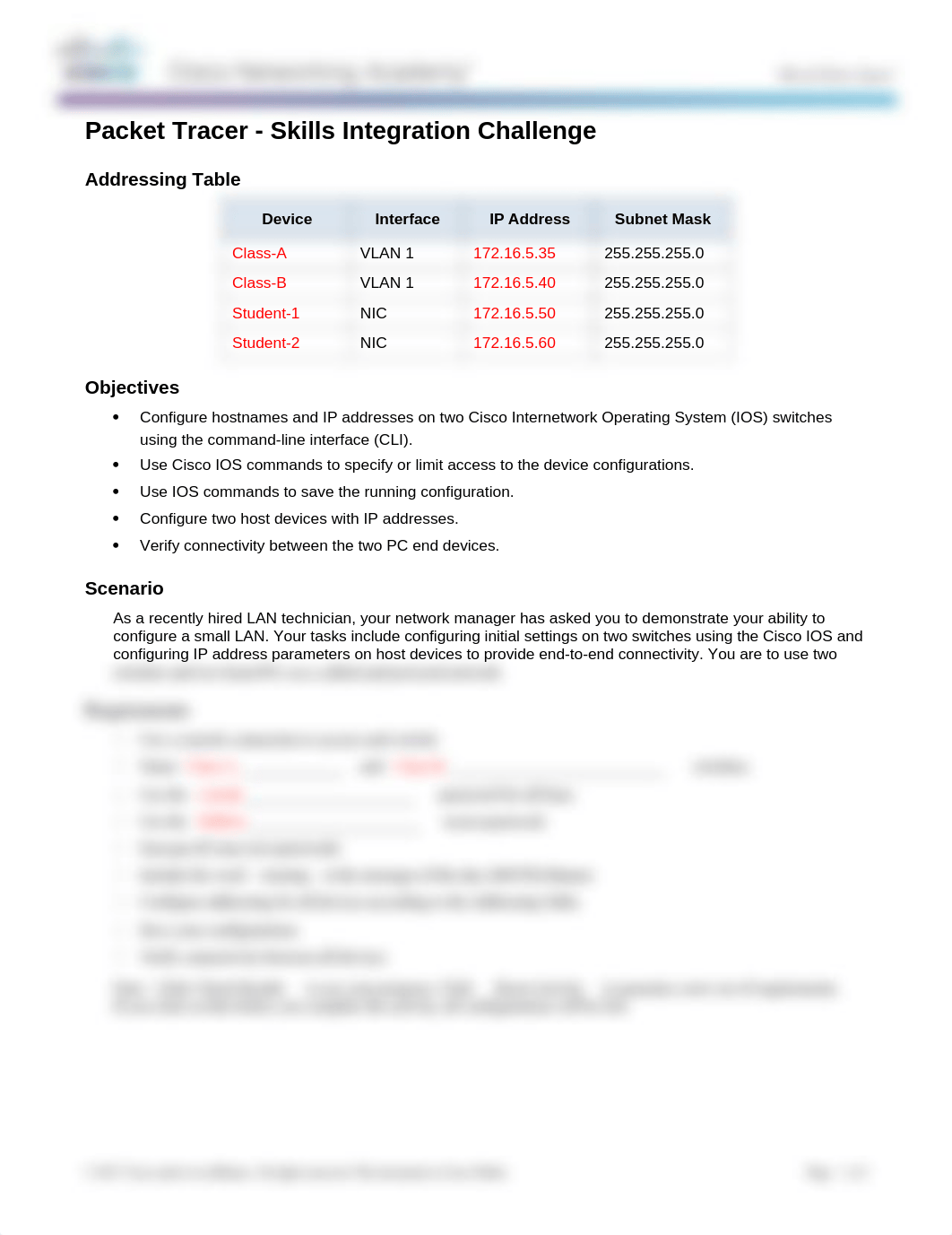 2.4.1.2 Packet Tracer - Skills Integration Challenge (1).docx_dejko975onb_page1