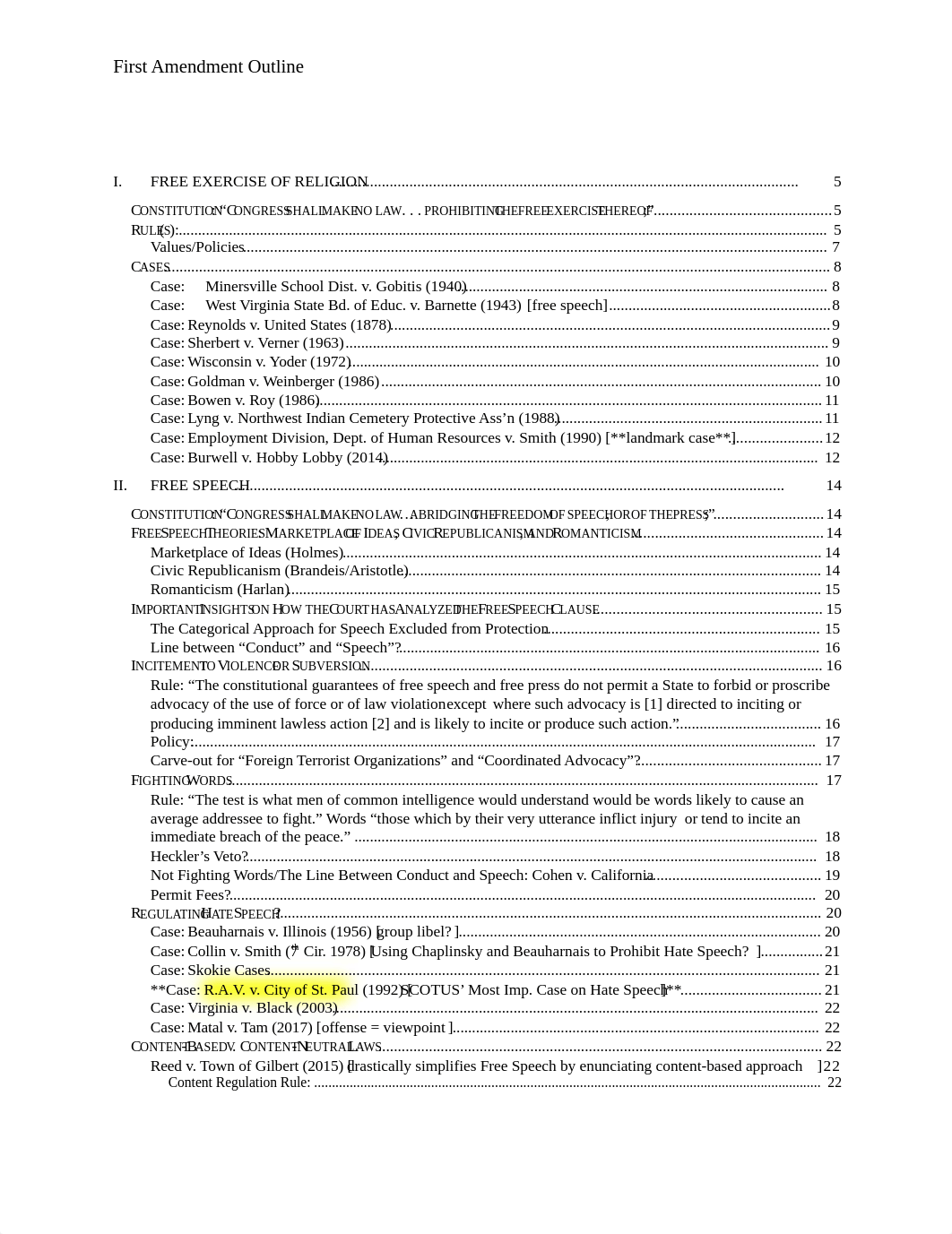 Constitutional-Law-First-Amendment_Outline_2021-Spring_H_Feldman_Zeus_9828.docx_dekd9q8z9fv_page1