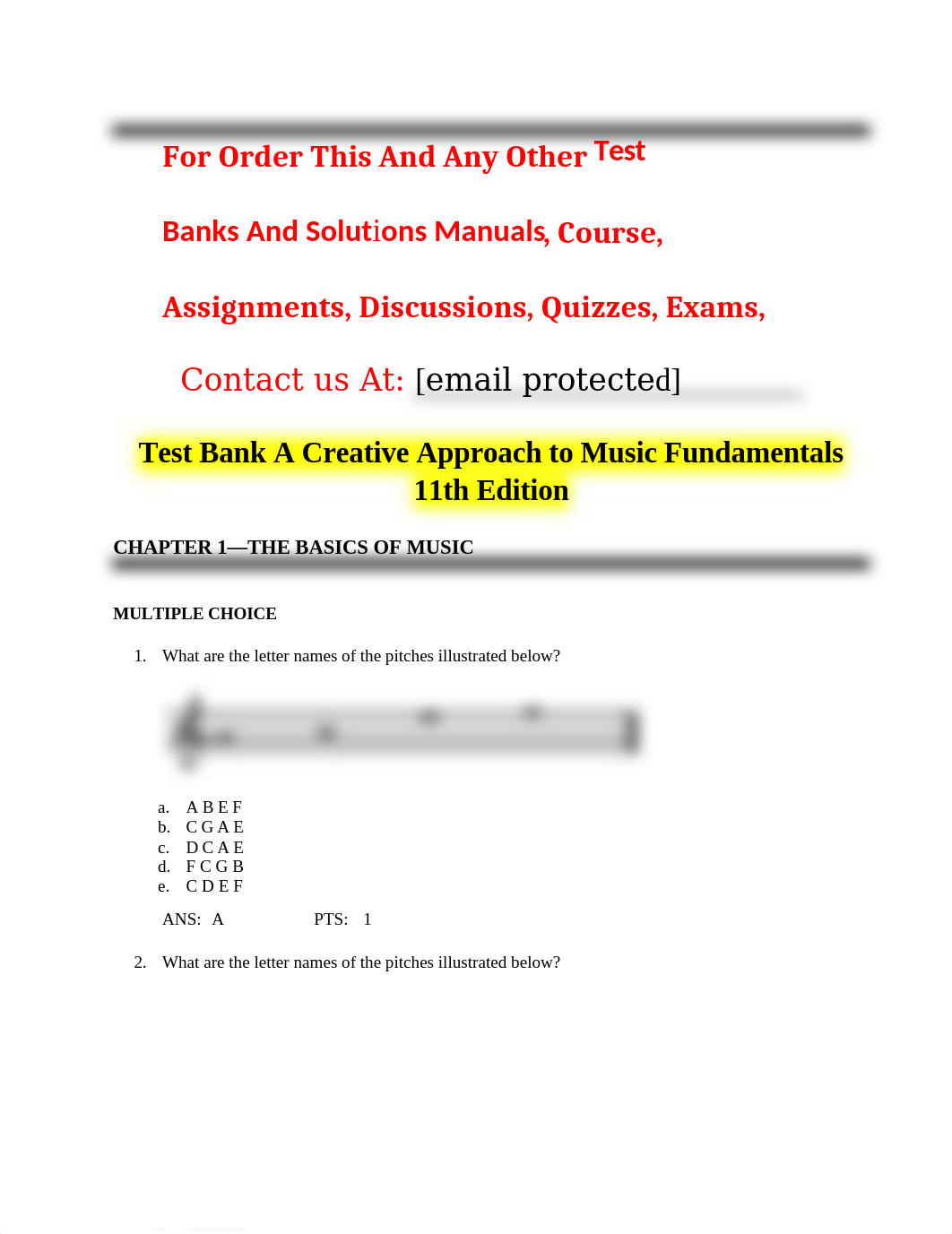 Test Bank A Creative Approach to Music Fundamentals 11th Edition_delwm1tyfmx_page1