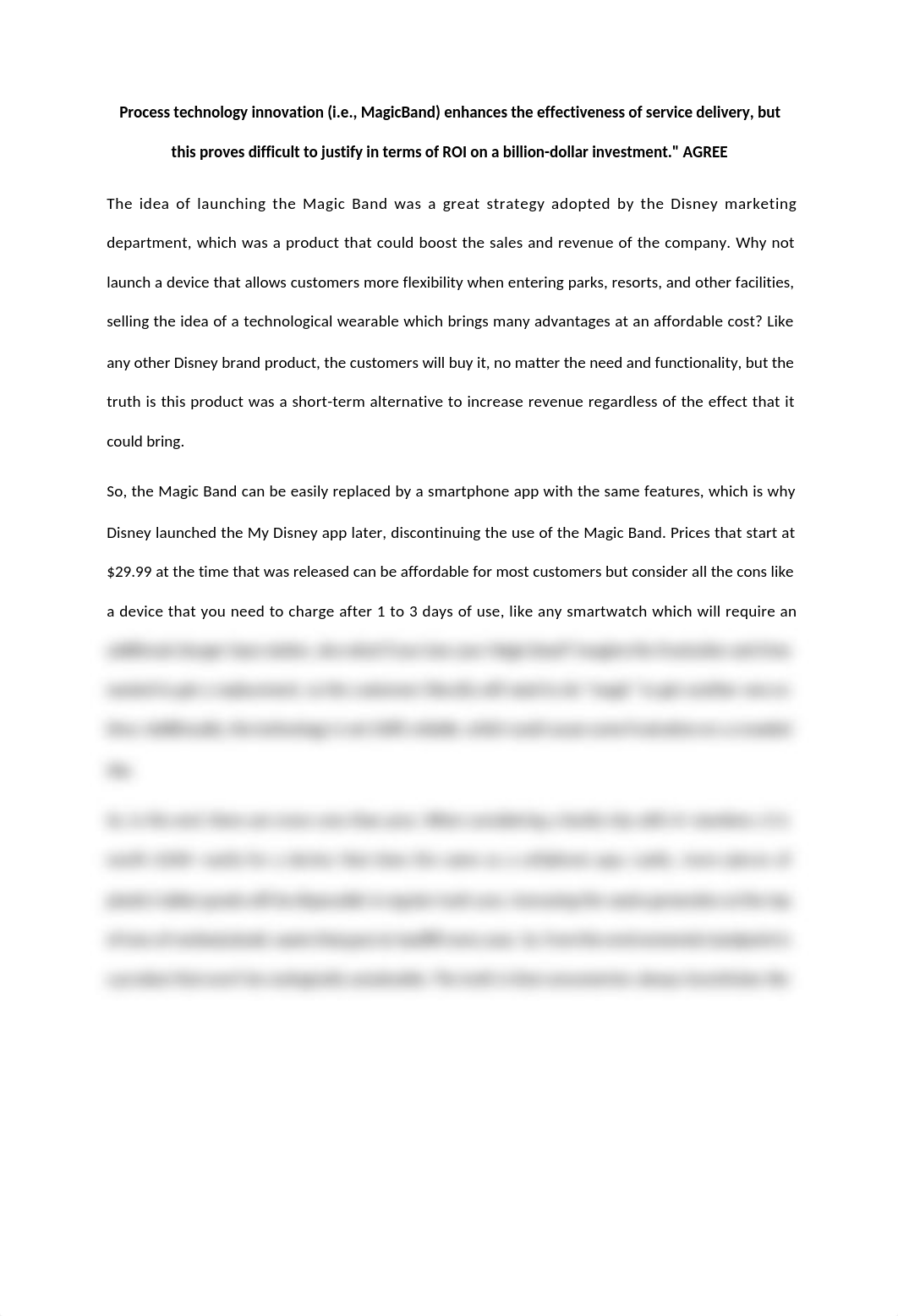 Disney Magic Band The Value of Process vs. Product Innovation - Frank Sampaio Silva.docx_dem4sznr53t_page1