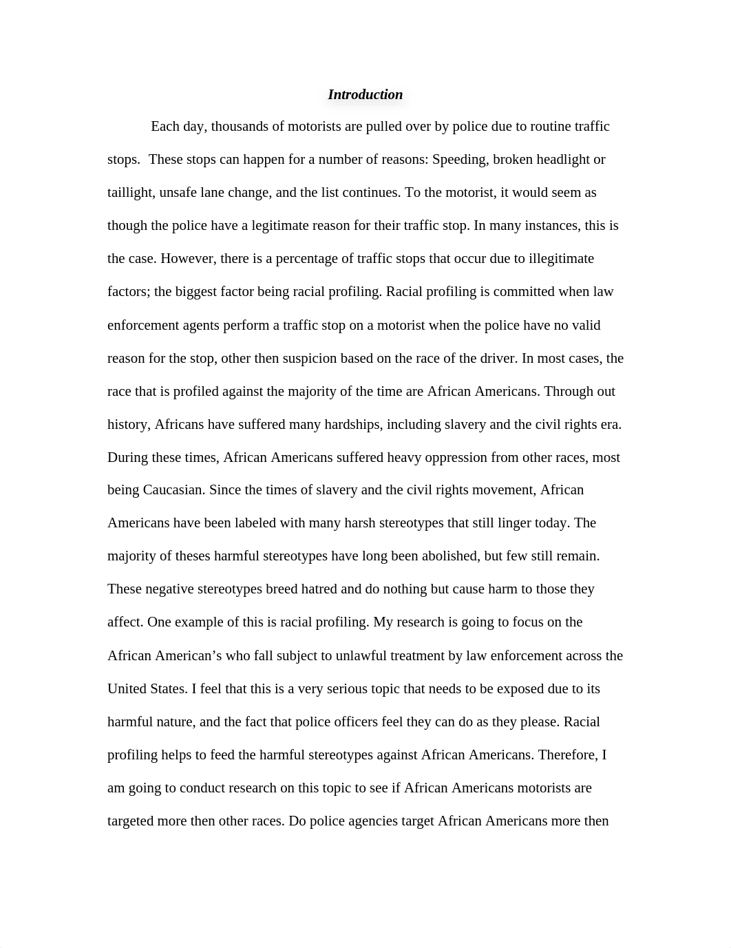 First Draft Of Essay Over Racial Profiling Against African Americans_demk0oi6393_page3