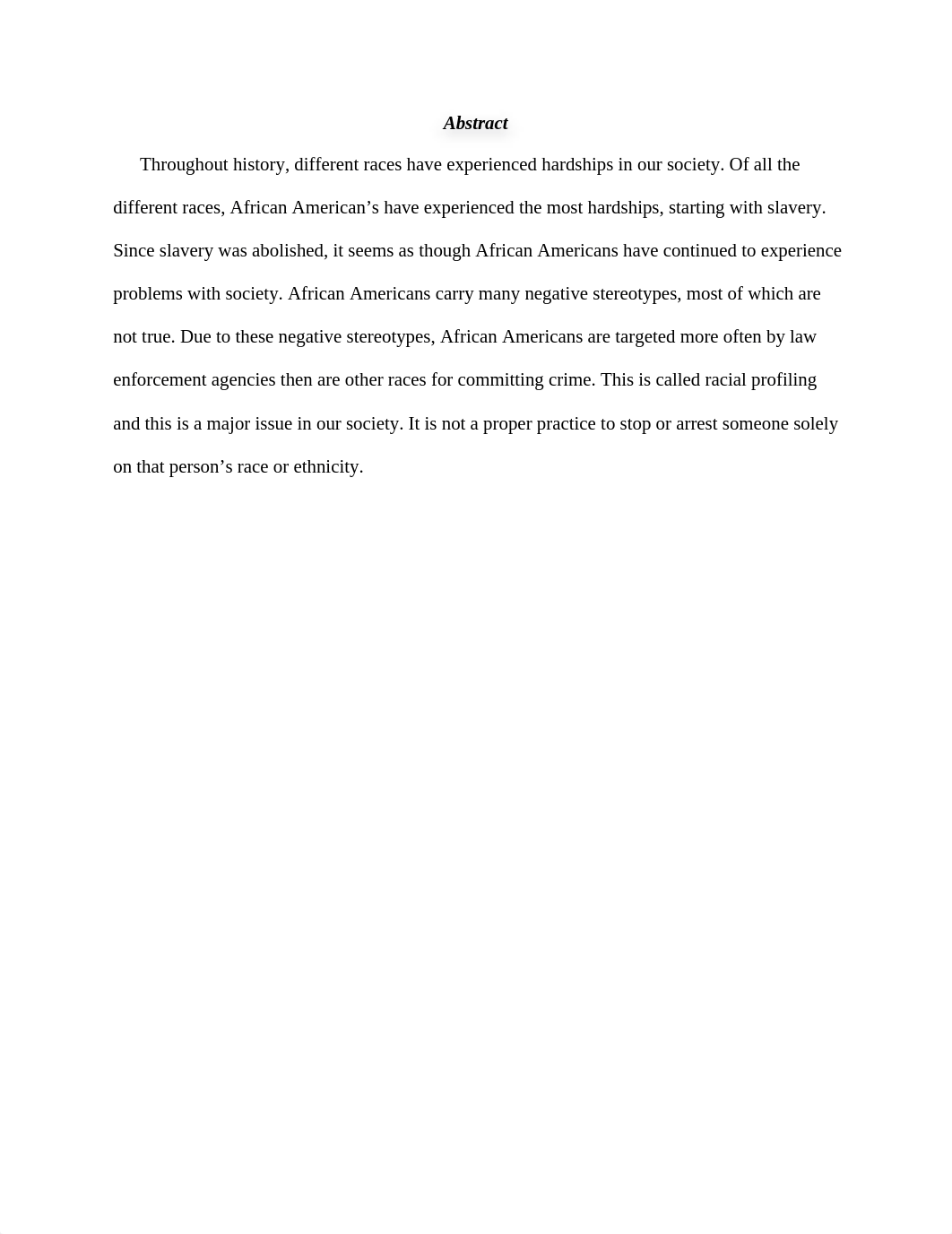 First Draft Of Essay Over Racial Profiling Against African Americans_demk0oi6393_page2