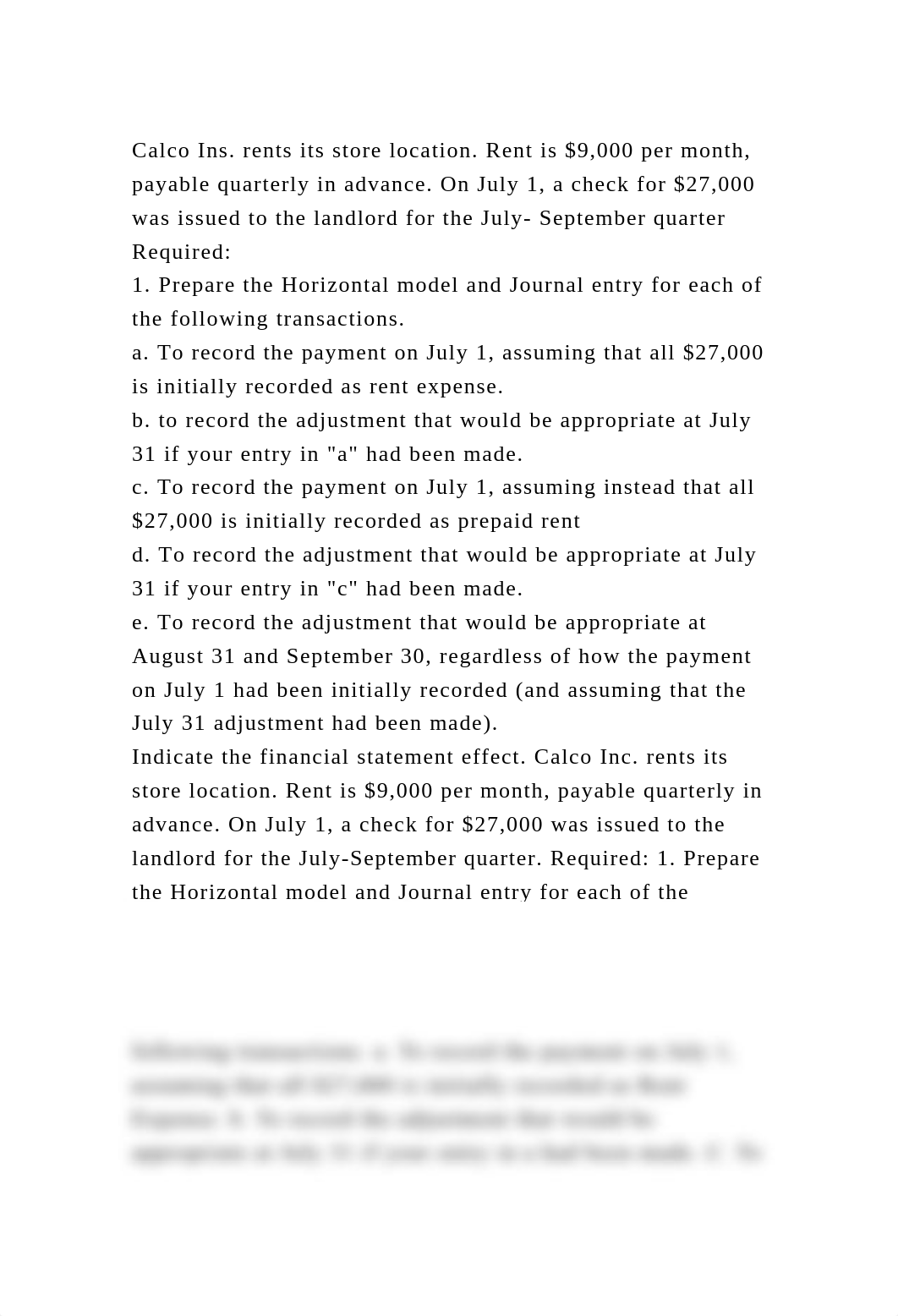 Calco Ins. rents its store location. Rent is $9,000 per month, payab.docx_denfg6tfdsw_page2