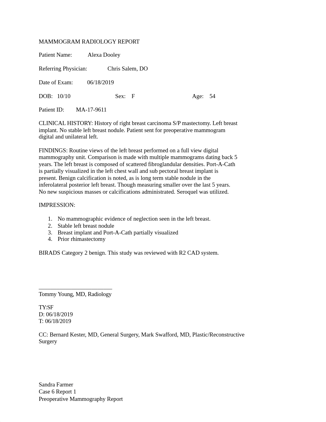 SandraFarmer_Case6_Report1_PreoperativeMammographyReprot.docx_denhhdhmfx4_page1