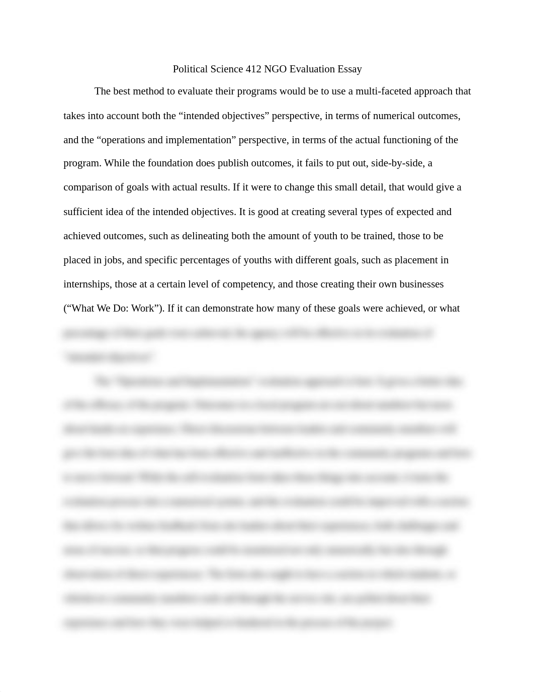 Political Science 412 NGO Evaluation Essay_denig021n2j_page1