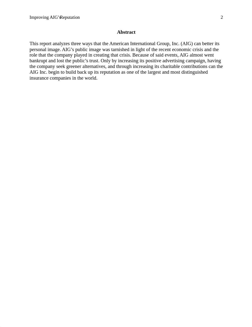 AIG Proposal Improving AIG's Reputation_denp1othof6_page2