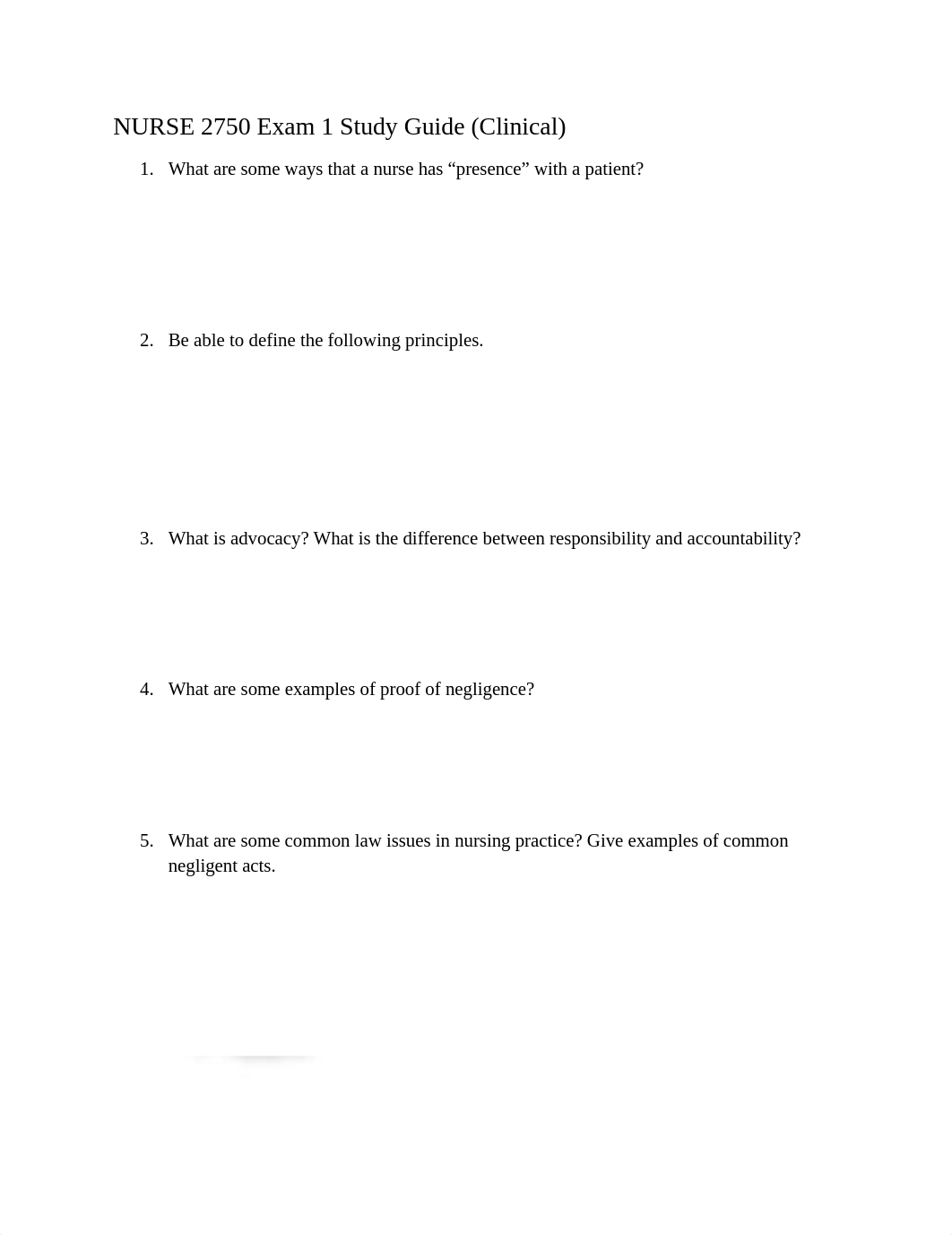 Exam 1 Study Guide CLINICAL.docx_denrbxm3owj_page1