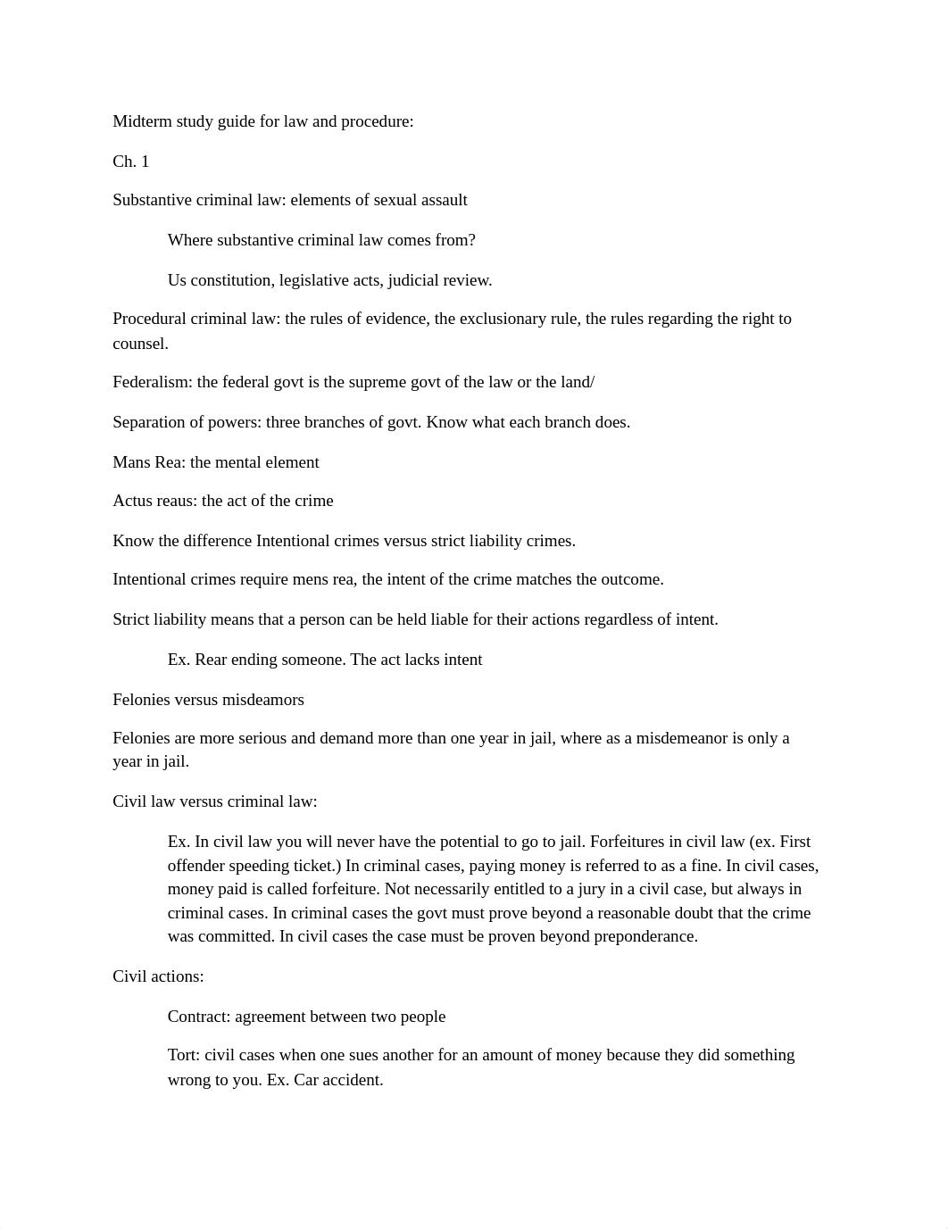 Midterm study guide for law and procedure_deo6g4pnrwf_page1