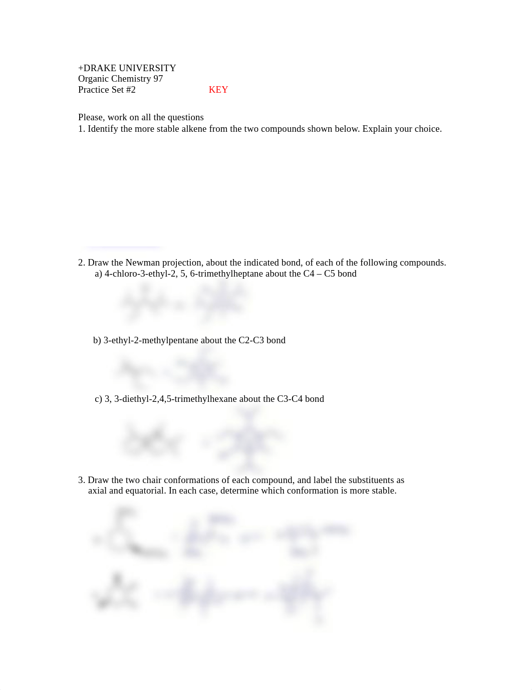 O - Chem 097 Practice Set #2 - Key.pdf_deo9s8fyqfa_page1