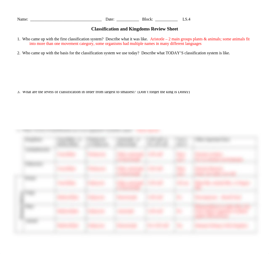 classification and kingdoms review ANSWERS.doc_deonzd6ftcd_page1