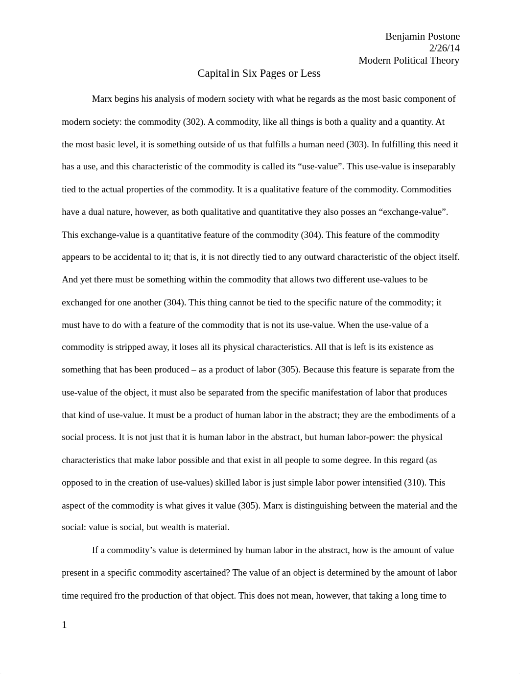 Modern Political Theory Seminar - Marx Essay_deoy9pozxcs_page1