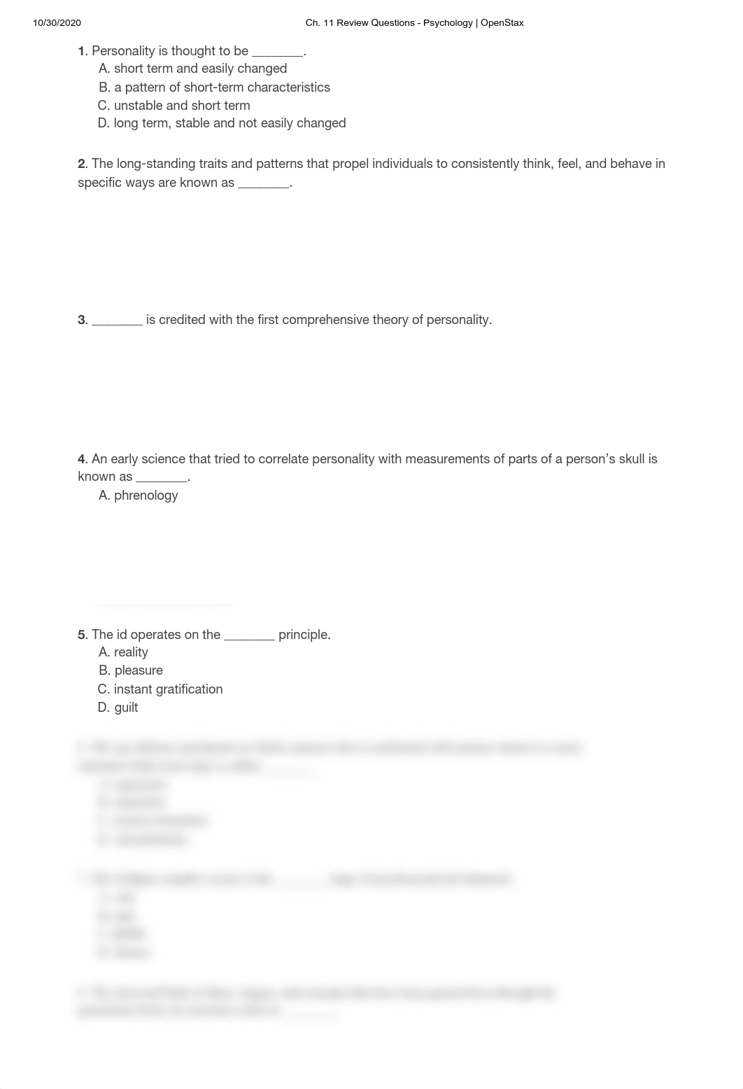 Ch. 11 Review Questions - Psychology _ OpenStax.pdf_dep0cslt9ne_page1