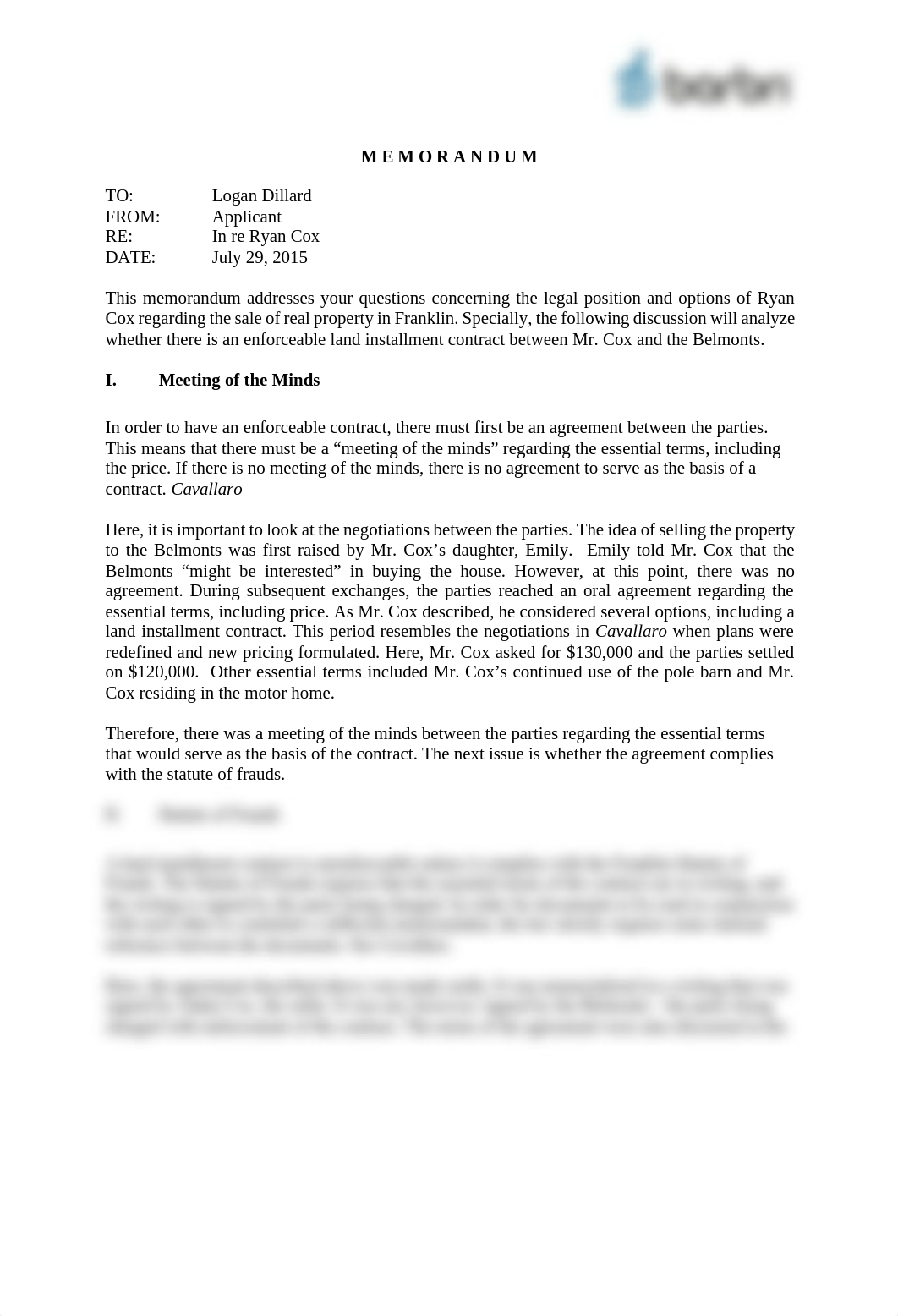 In re Ryan Cox MPT sample answer (revised 2018).pdf_dep8ugur4tw_page1