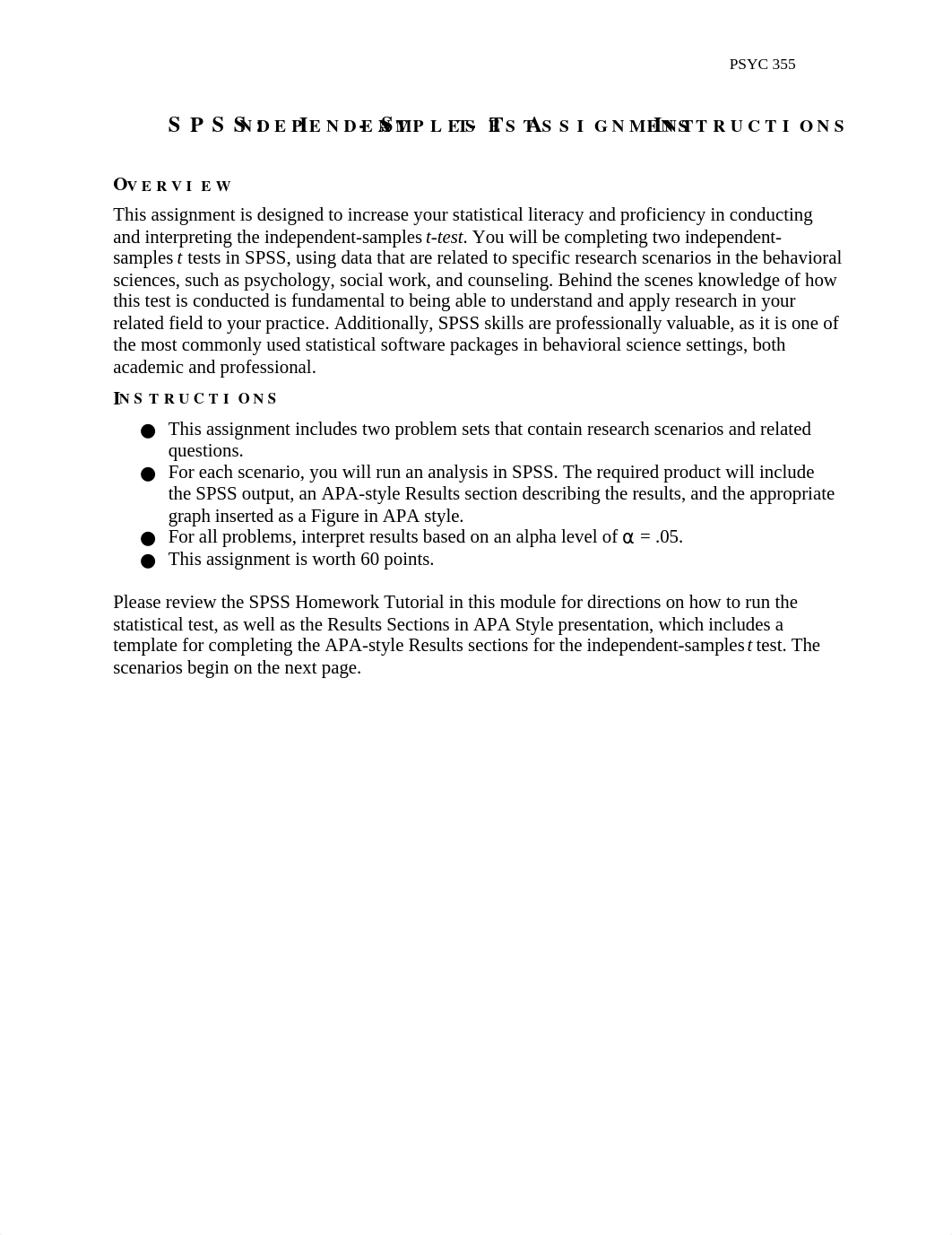 J, Byrd Assgn1 SPSS Sample t-test.docx_dep9135uac6_page1