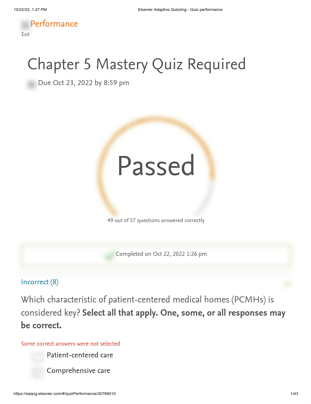 Elsevier Adaptive Quizzing - Quiz performance ch 5 psych.pdf_depbs1joxoo_page1