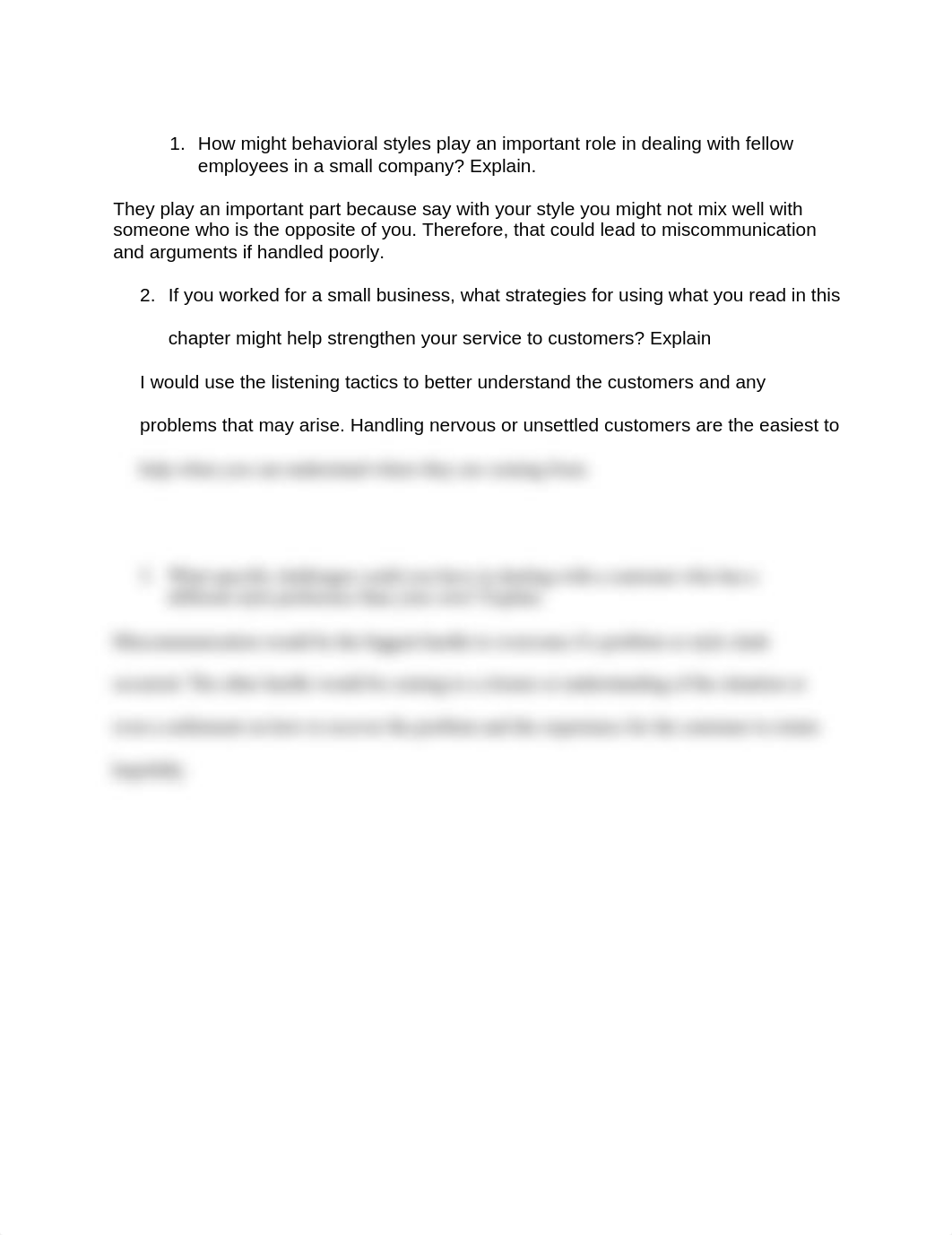 How might behavioral styles play an important role in dealing with fellow employees in a small compa_depgbf59y35_page1