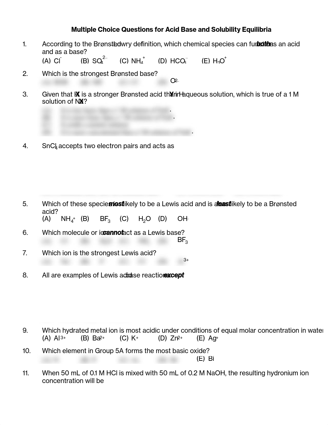 Multiple Choice Questions for Acid Base and Solubility Equilibria_dephyejbbkg_page1