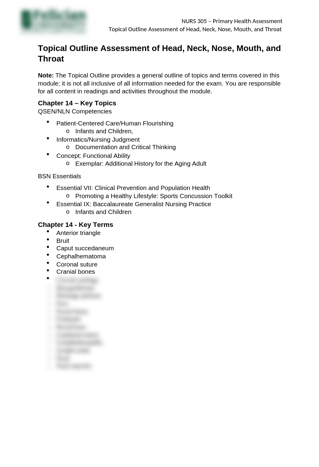 Module 5- Topical Outline_ Assessment of Head, Neck, Nose, Mouth, and Throat.docx_depocyiatcj_page1