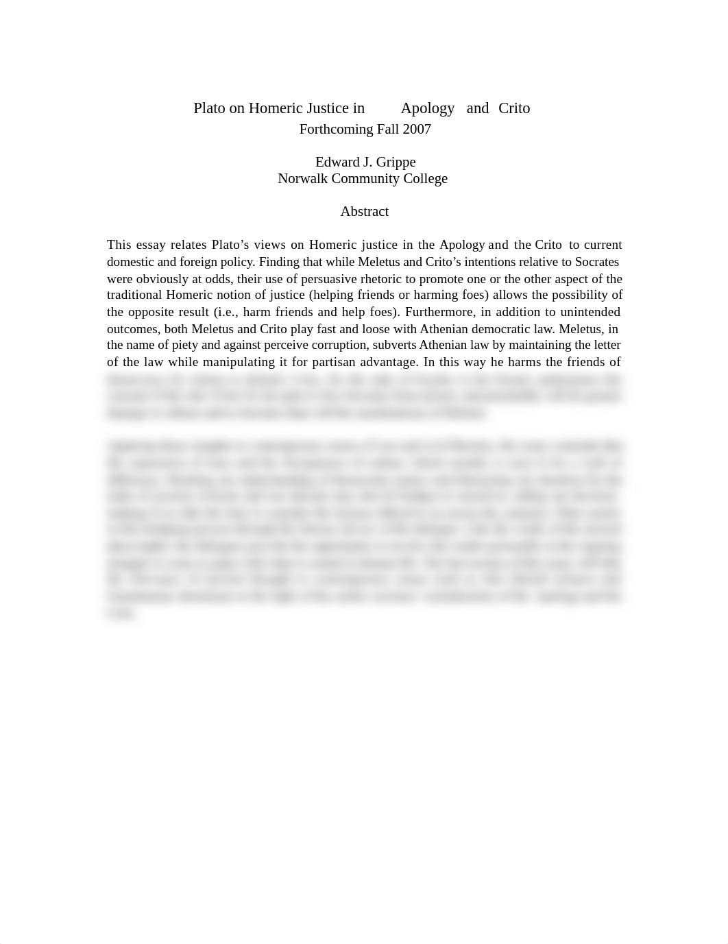 Plato on Helping Friends and Harming Enemies in Apology and Crito.doc_depr54m3rl4_page1