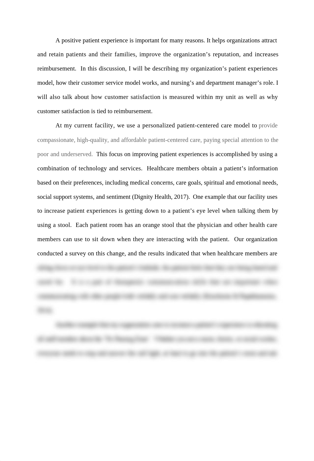 M4 A8 DB THE PATIENT EXPERIENCE MODEL OF CUSTOMER SERVICE here.docx_depwtabr1vb_page1