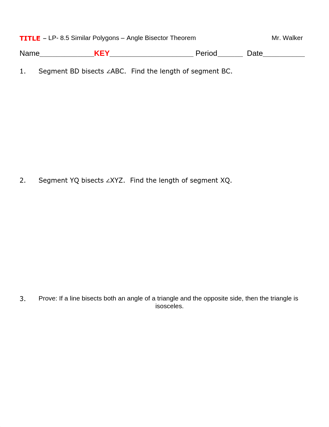 LP-8.5 Similar Polygons-Angle Bisector Theorem - Revised V2 - Worksheet 8.5 - KEY.1582640806.pdf_deq0hxjdnnv_page1