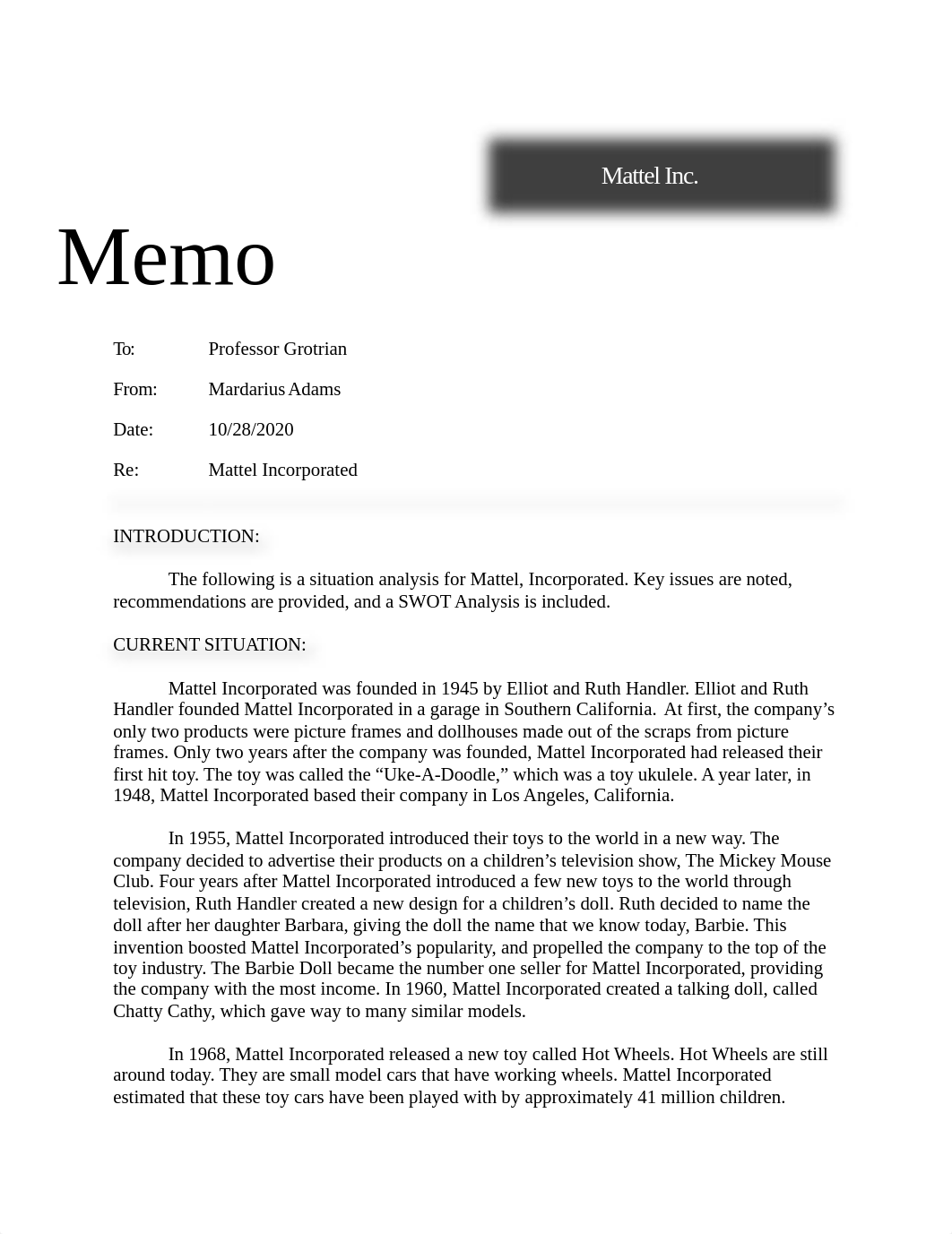 Mattel Case Analysis - Mardarius Adams.docx_deq26bzhnyj_page1