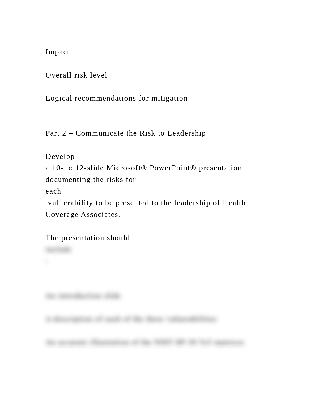 Based on the Assignment Scenario, determine the risk associated .docx_deq2ud2kt5o_page3