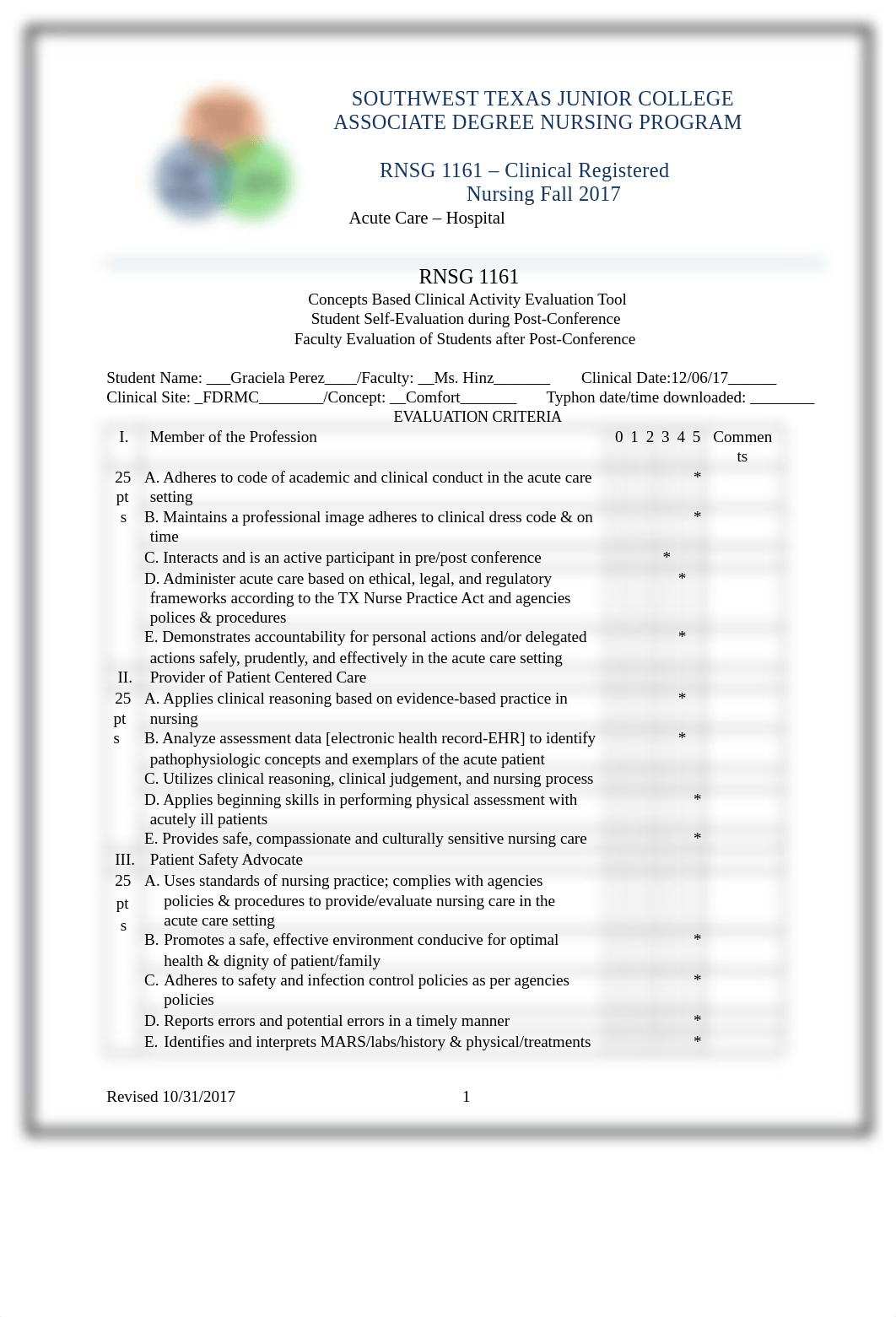 Comfort Fall Acute Care Clinical Evaluation Tool for Clinical 1161 Fall2017r.docx_deq4k8qf2va_page1