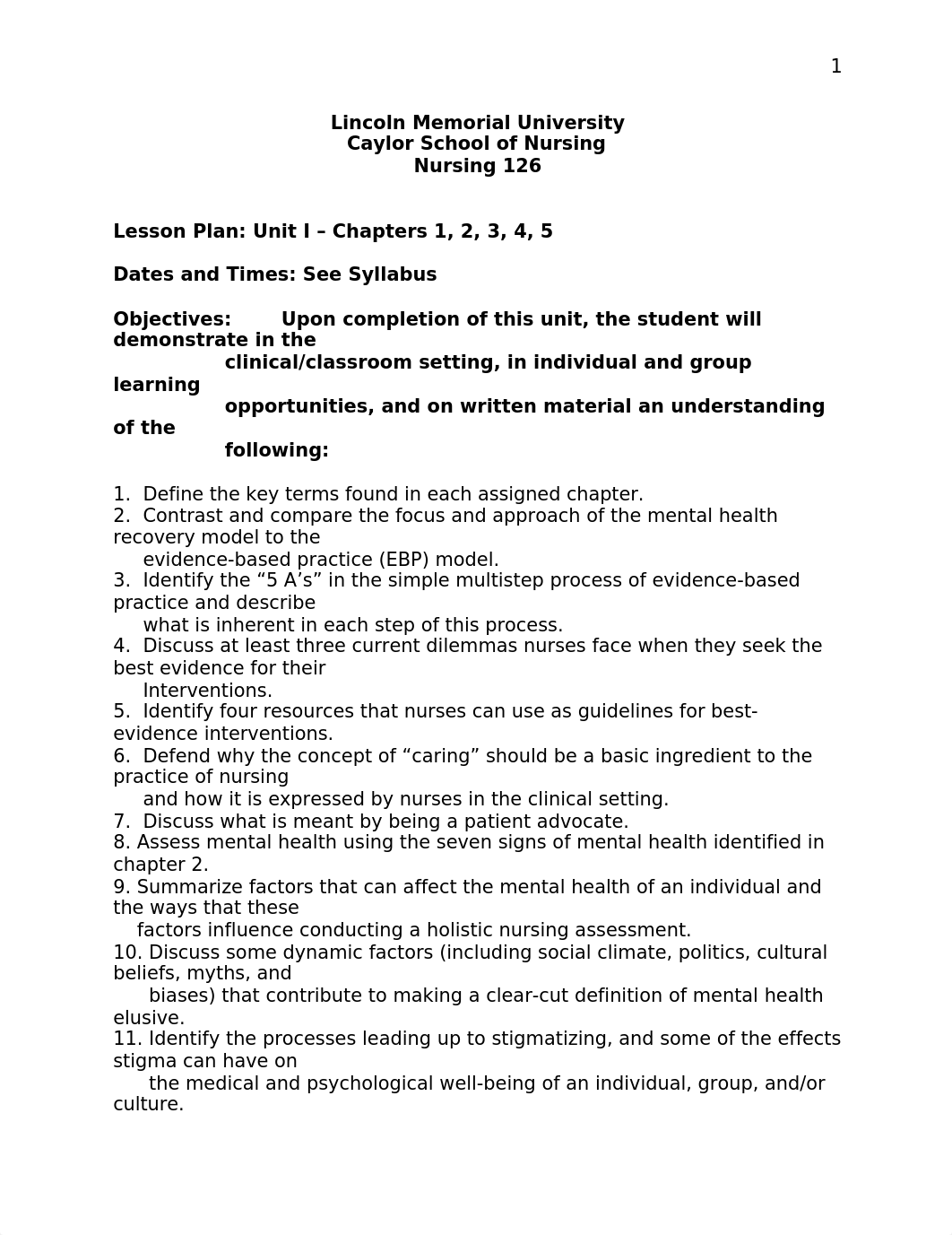 NURS 126 UNIT 1 Lesson Plan Varcarolis_deq4xqjkxxn_page1