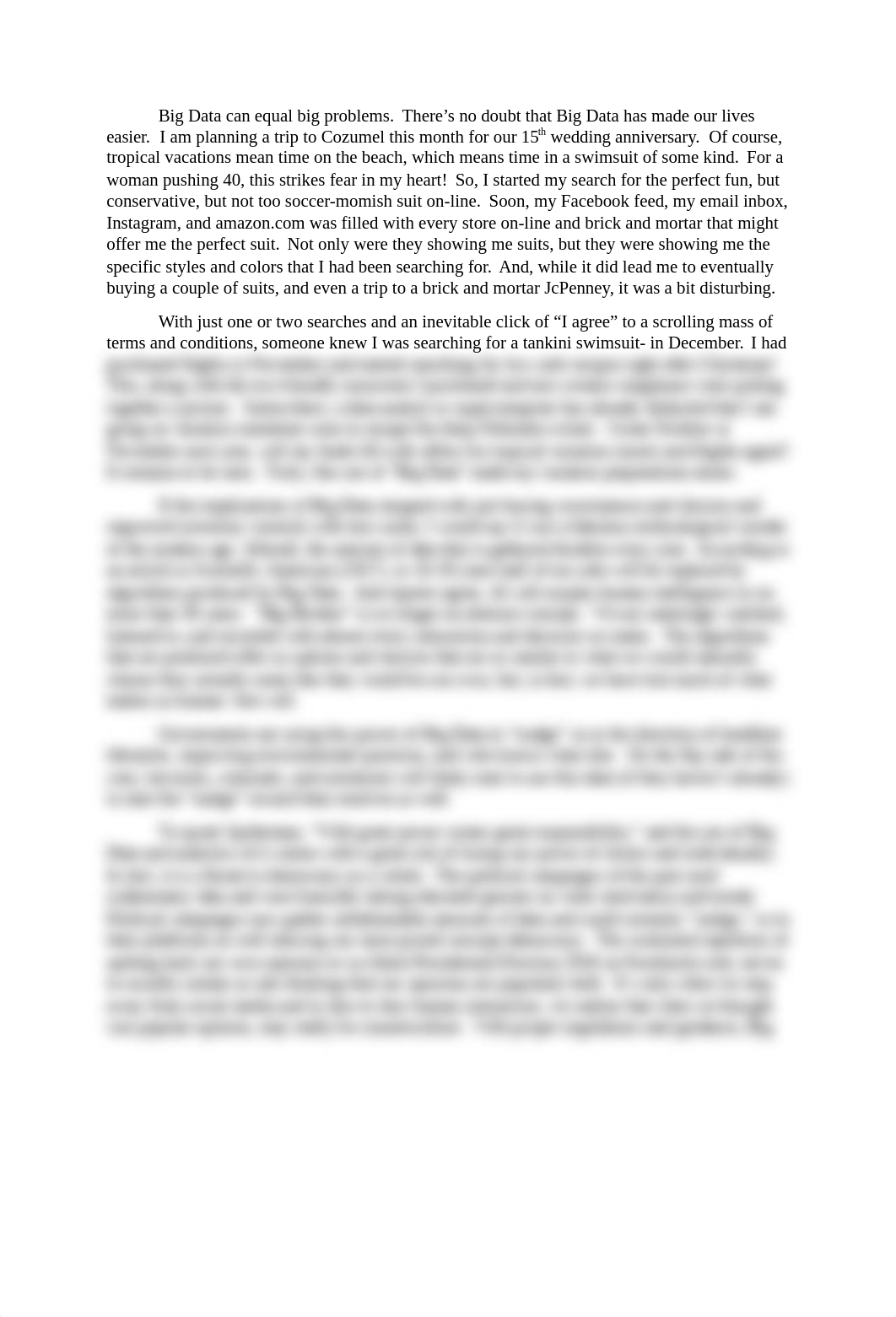 Dicussion Week 2 Big Data equals Big Problems.docx_deqrn5w70mh_page1