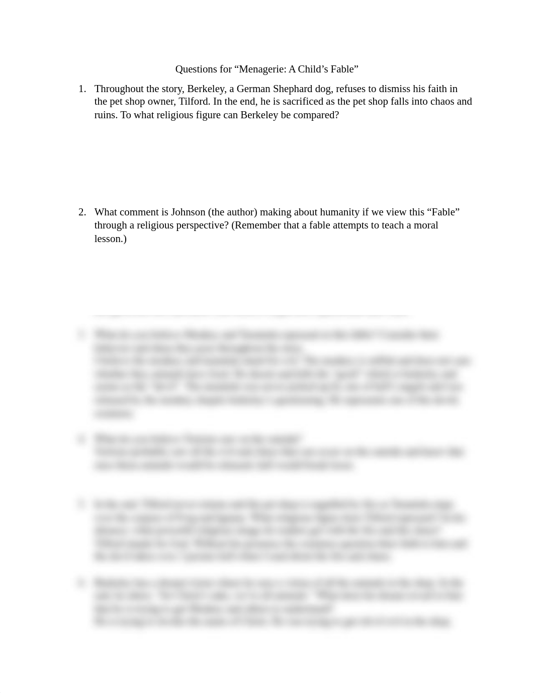 Menagerie a Child's Fable Questions.docx_deqsj68vrdb_page1