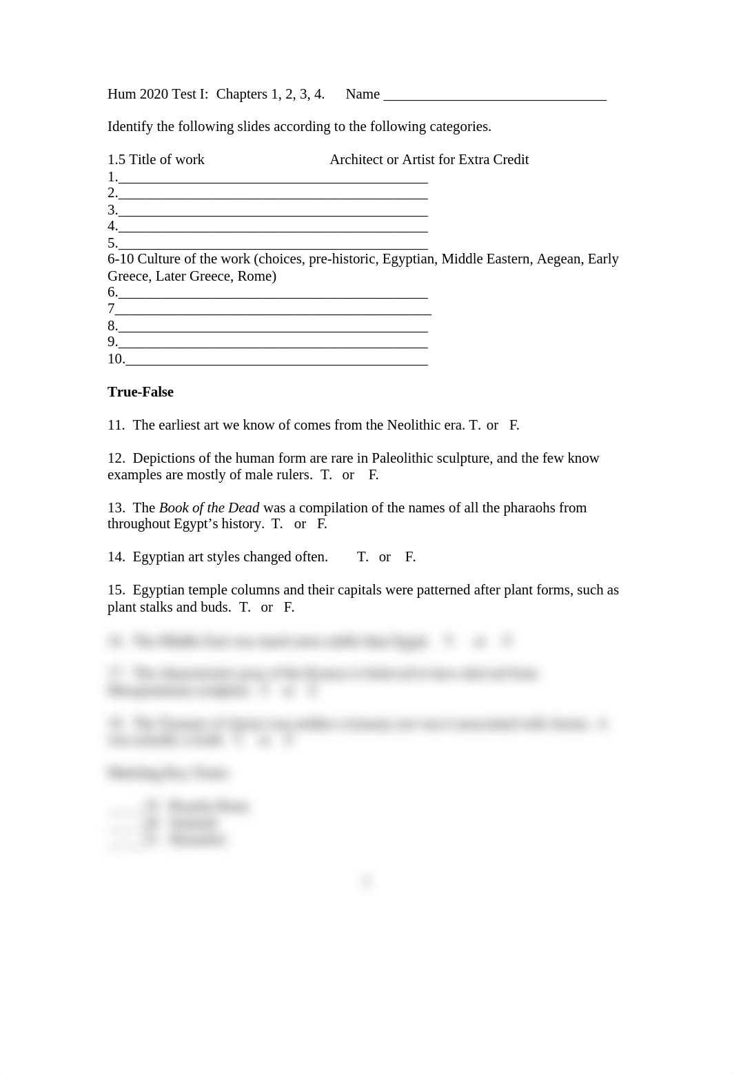 LSCC HUM 2020 TEST  I Chapters 1, 2, 3, 4 Test 1 Review (1).doc_deqz51xrswt_page1