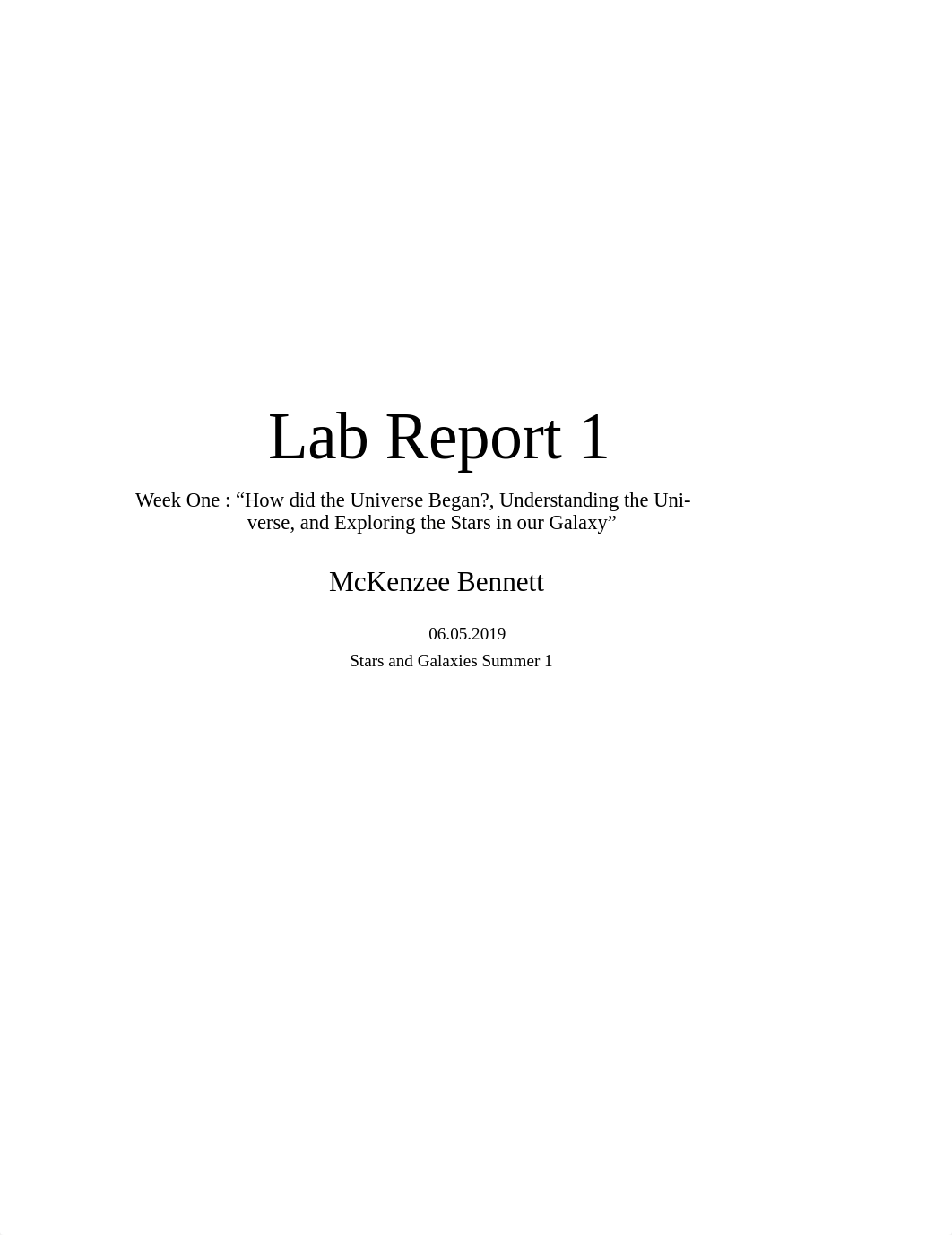 S&G_ Lab Report One - McKenzee Bennett 2.docx_der53r3xafr_page1