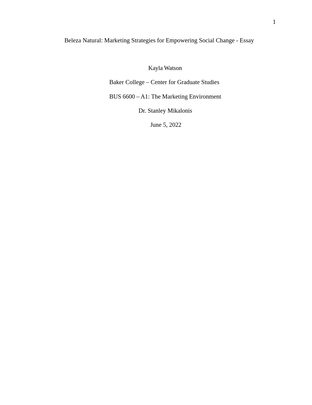 M2CS1BUS 6600-A1 The Marketing Environment M2-Case Study 1 Essay - Kayla Watson.edited.docx_der68cxfg2m_page1