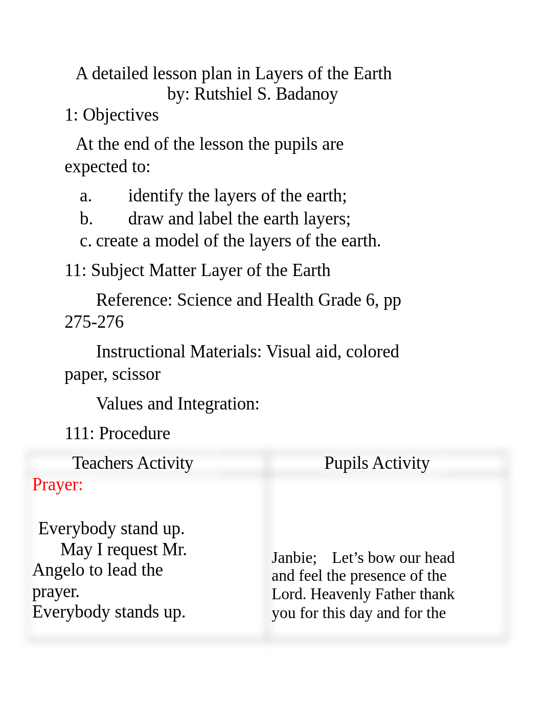 A detailed lesson plan in Layers of the Earth.docx_dere1t7tk9z_page1