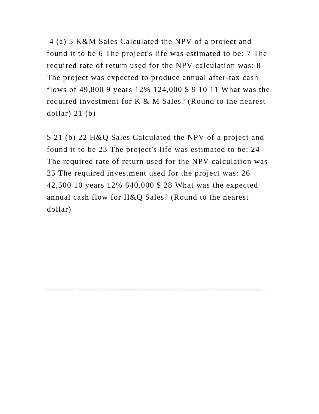 4 (a) 5 K&M Sales Calculated the NPV of a project and found it to be .docx_dernjpdj2na_page2