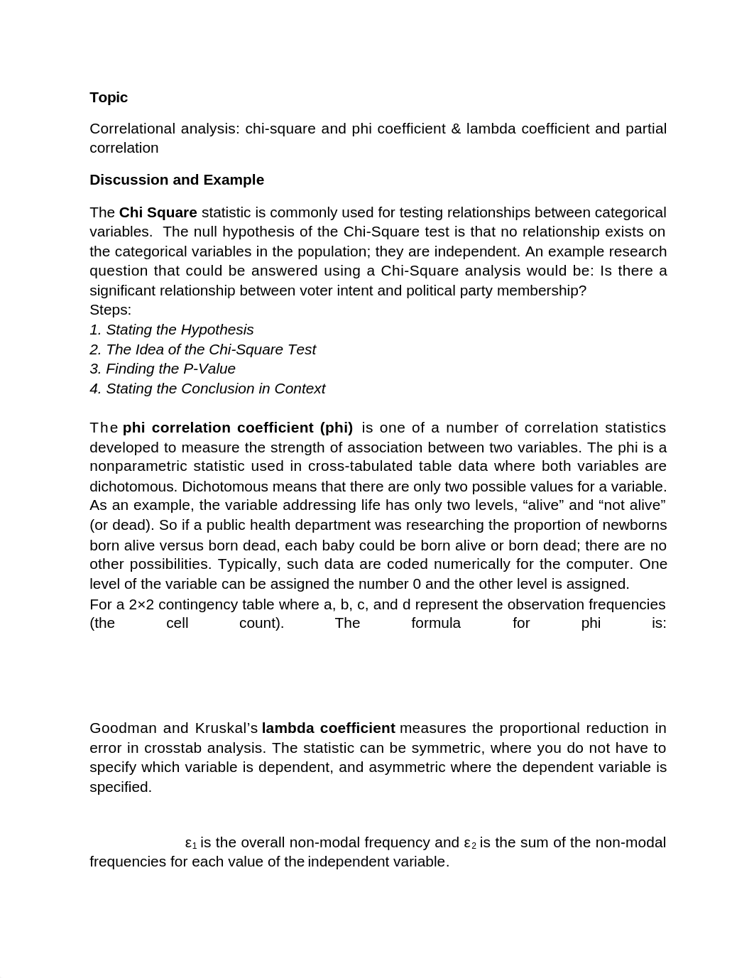 CORRELATIONAL ANALYSIS CHISQUARE AND PHI COEFFICIENT LAMBDA COEFFICIENT AND PARTIAL CORRELATION.docx_derx2930gb9_page1