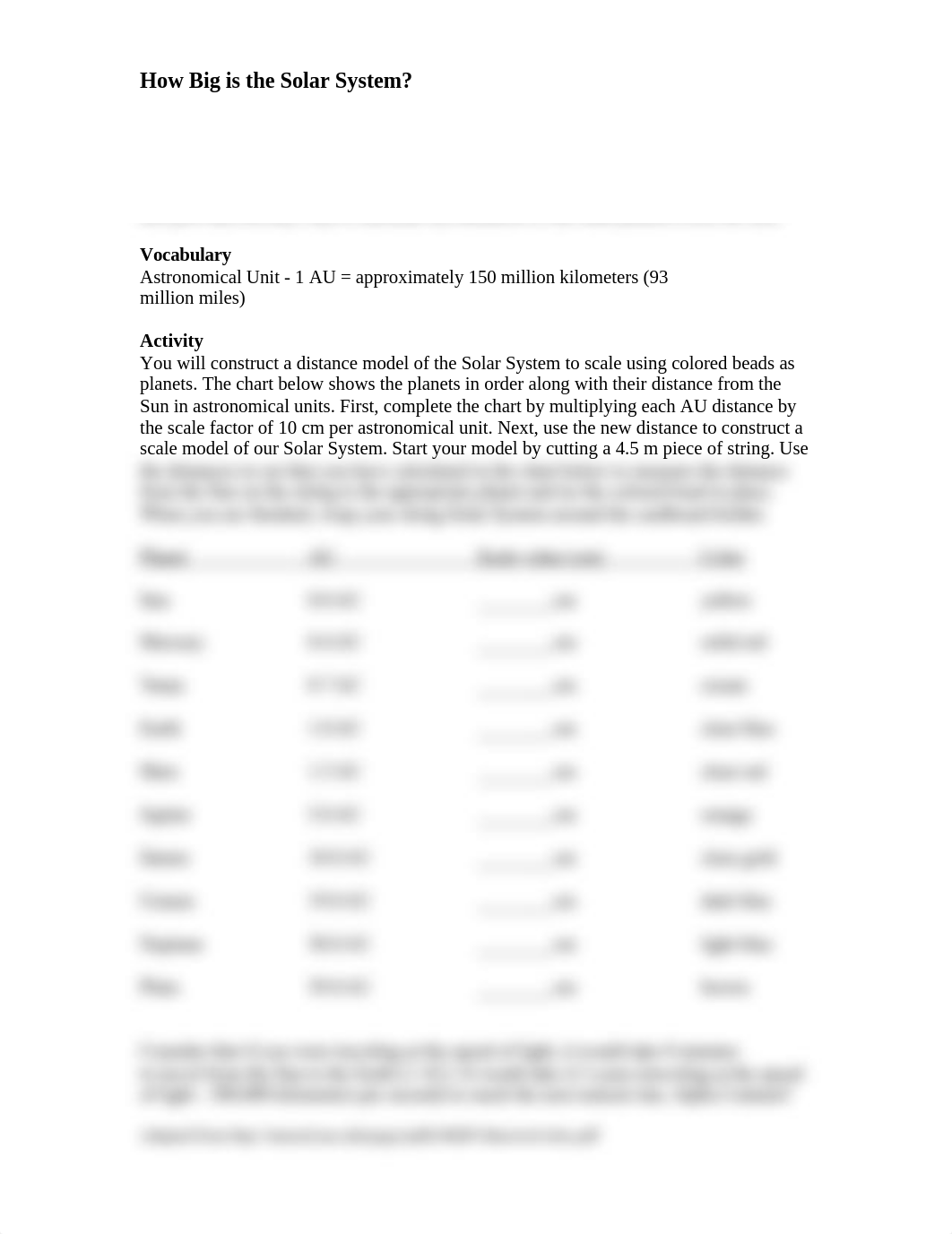 Activity - How Big is the Solar System.doc_desl4kus3ea_page1