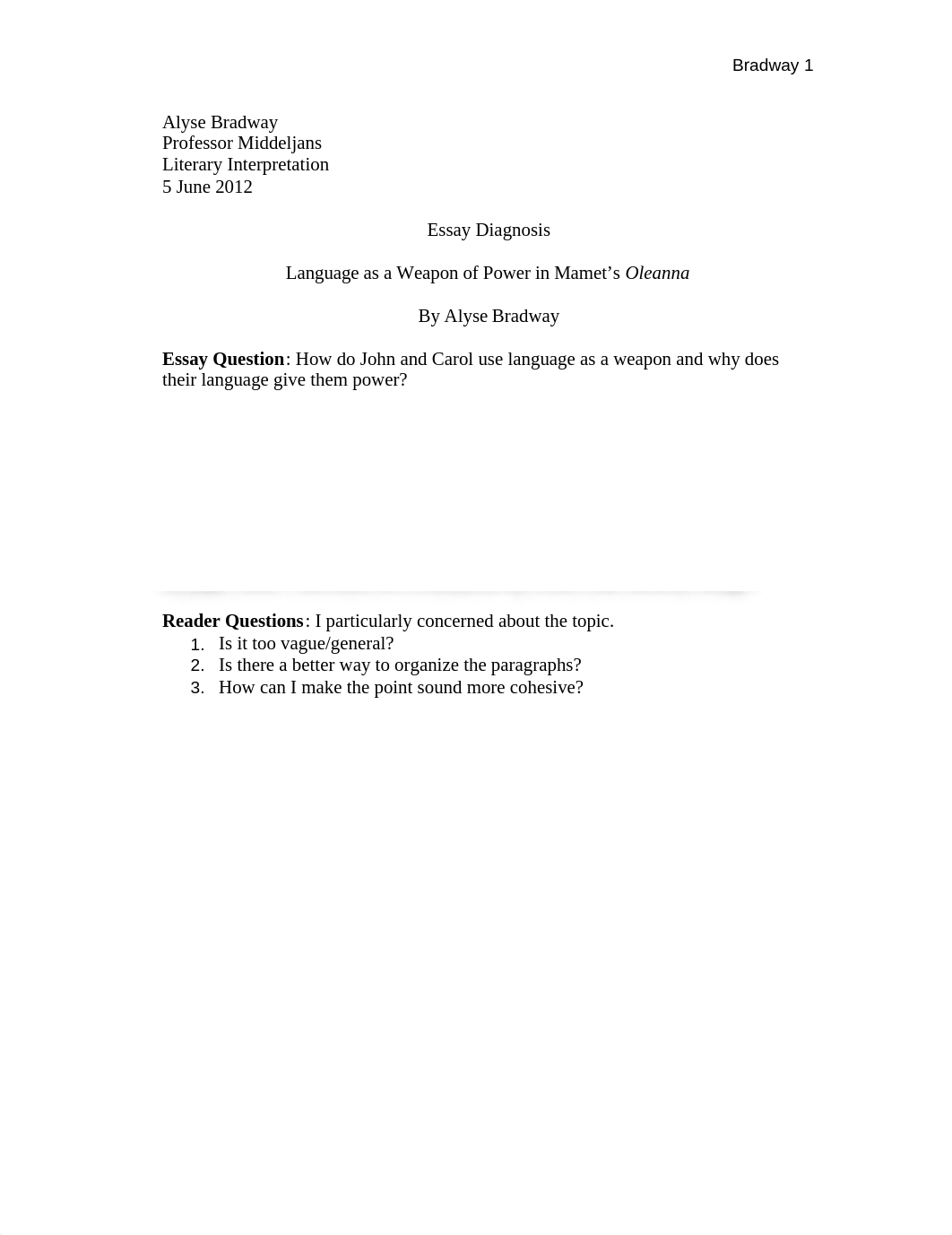 Final Essay - Oleanna_deslrpkg896_page1