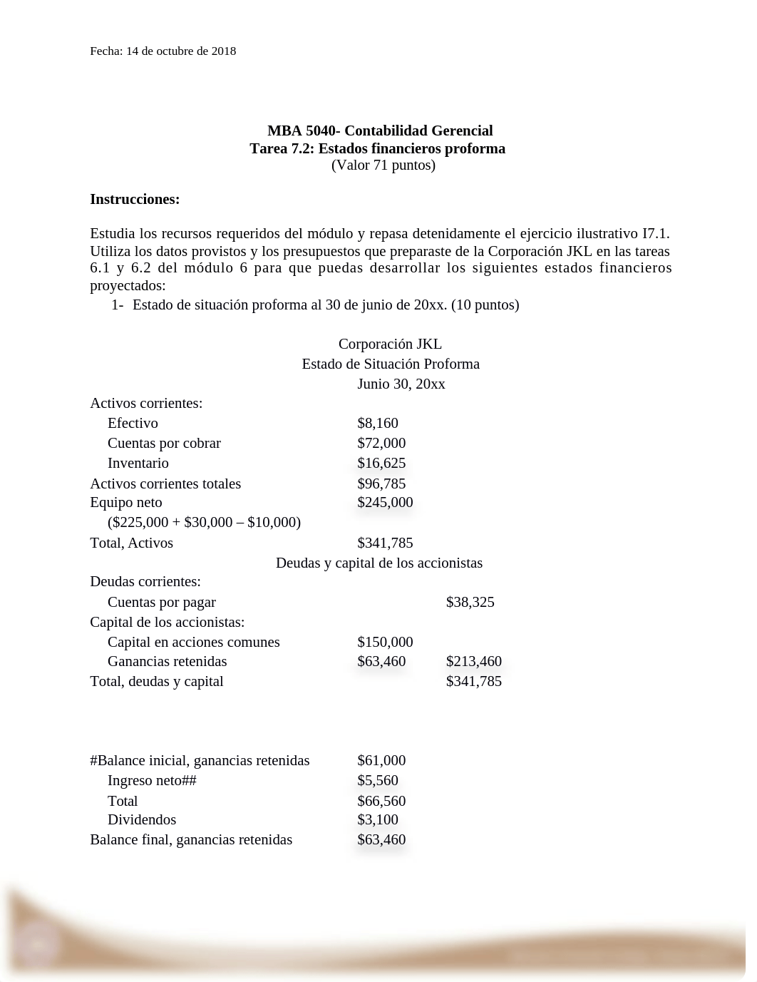 tarea 7.2 MBA 5040 Estados financieros proforma (proyectados).docx_desnjd3eizs_page1