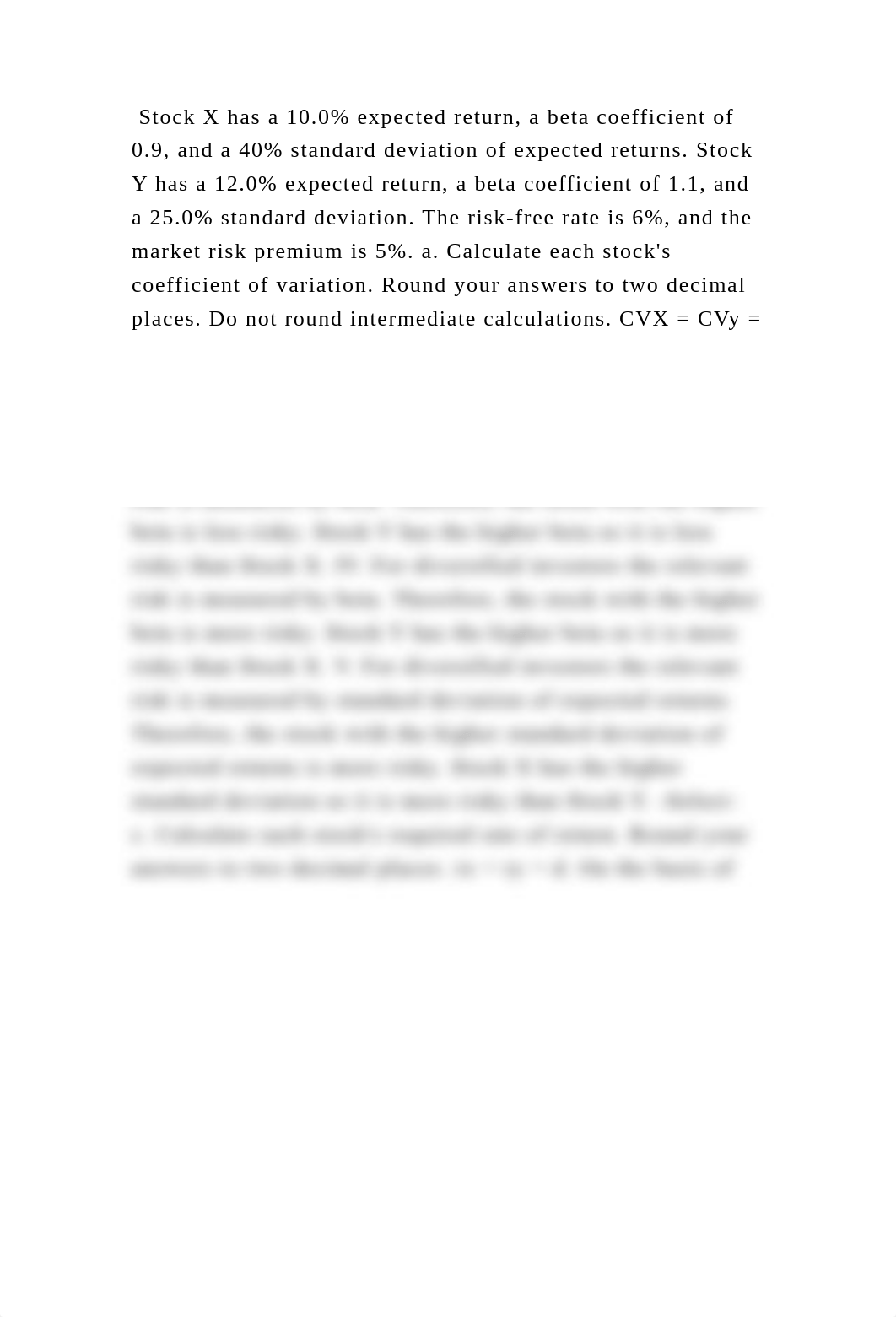 Stock X has a 10.0 expected return, a beta coefficient of 0.9, and a.docx_desr3hd72ro_page2