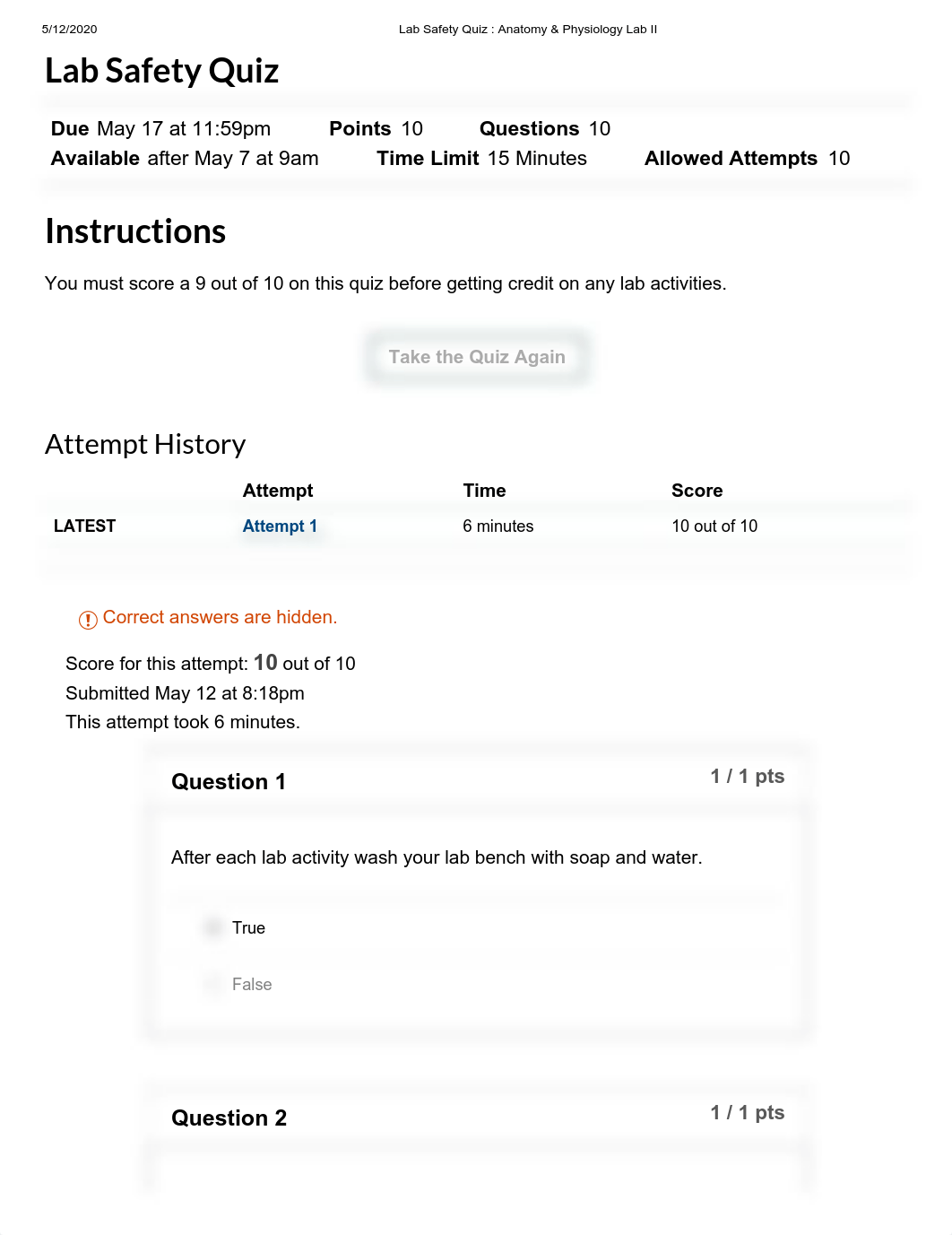 Lab Safety Quiz _ Anatomy & Physiology Lab II.pdf_detlbri9tk4_page1