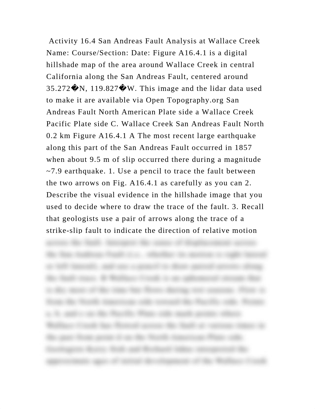 Activity 16.4 San Andreas Fault Analysis at Wallace Creek Name Cours.docx_detmzeb6v8x_page2