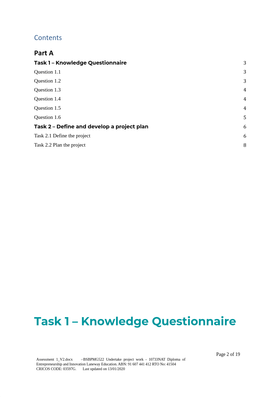 Livia_Simoncikova_7013059_Assessment 1 (Part A)_BSBPMG522 Undertake Project Work.pdf_deu2narnp00_page2